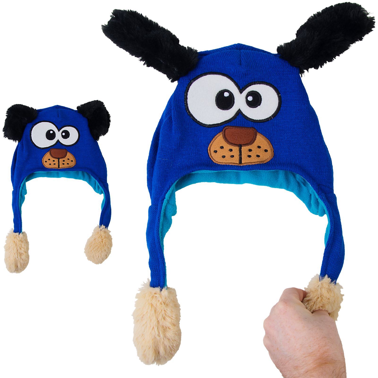 Kids Novelty Squeeze And Move Flappy Hats Childrens Winter Warmer Character Hats Kids Novelty Squeeze And Move Flappy Hats Childrens Winter Warmer Character Hats