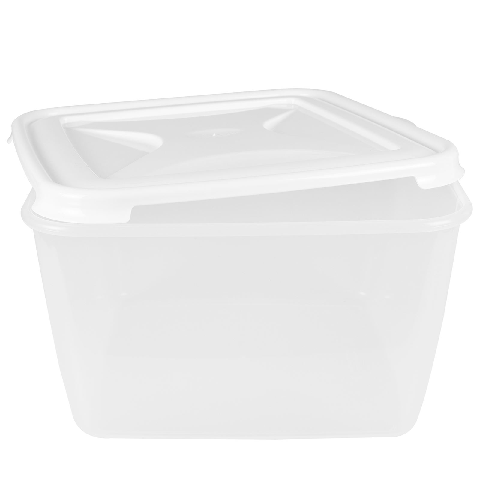 Wham Clear Plastic Food Storage Container Square Box Secure Clip Lid