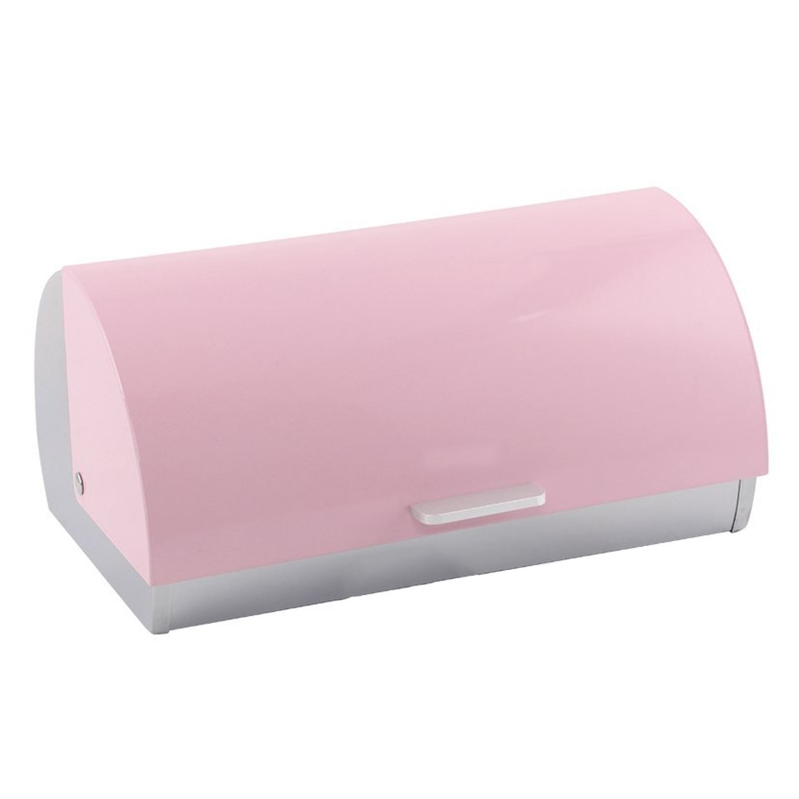 Metallic Roll Top Bread Bin Tea Coffee Sugar Jar Canister Sets Kitchen