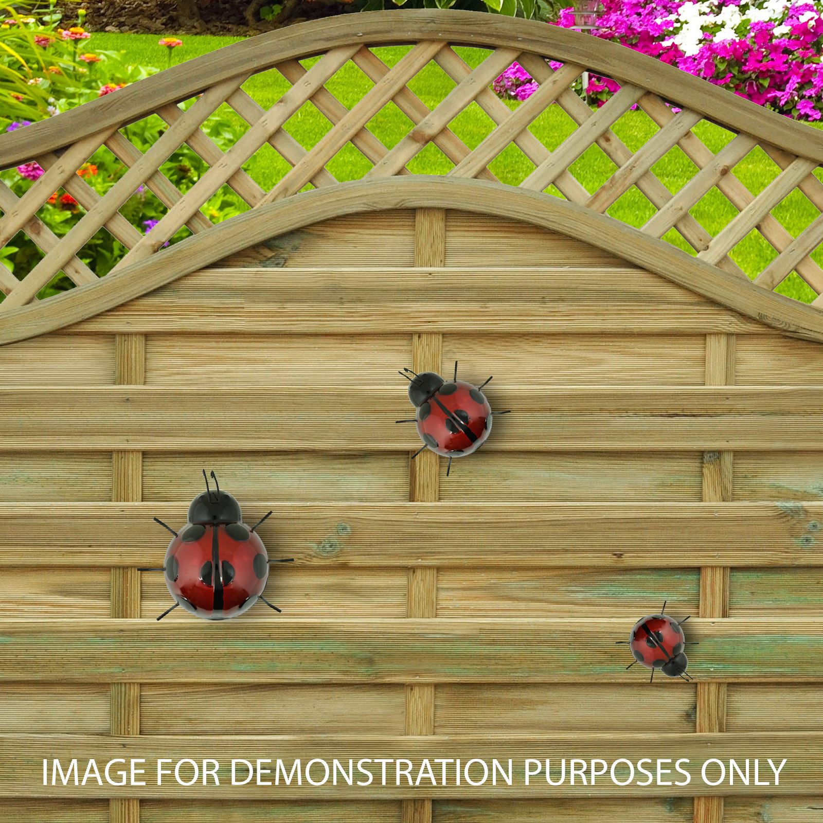 Metal Insect Garden Statues Ornament Bee Ladybird Bug Outdoor Wall