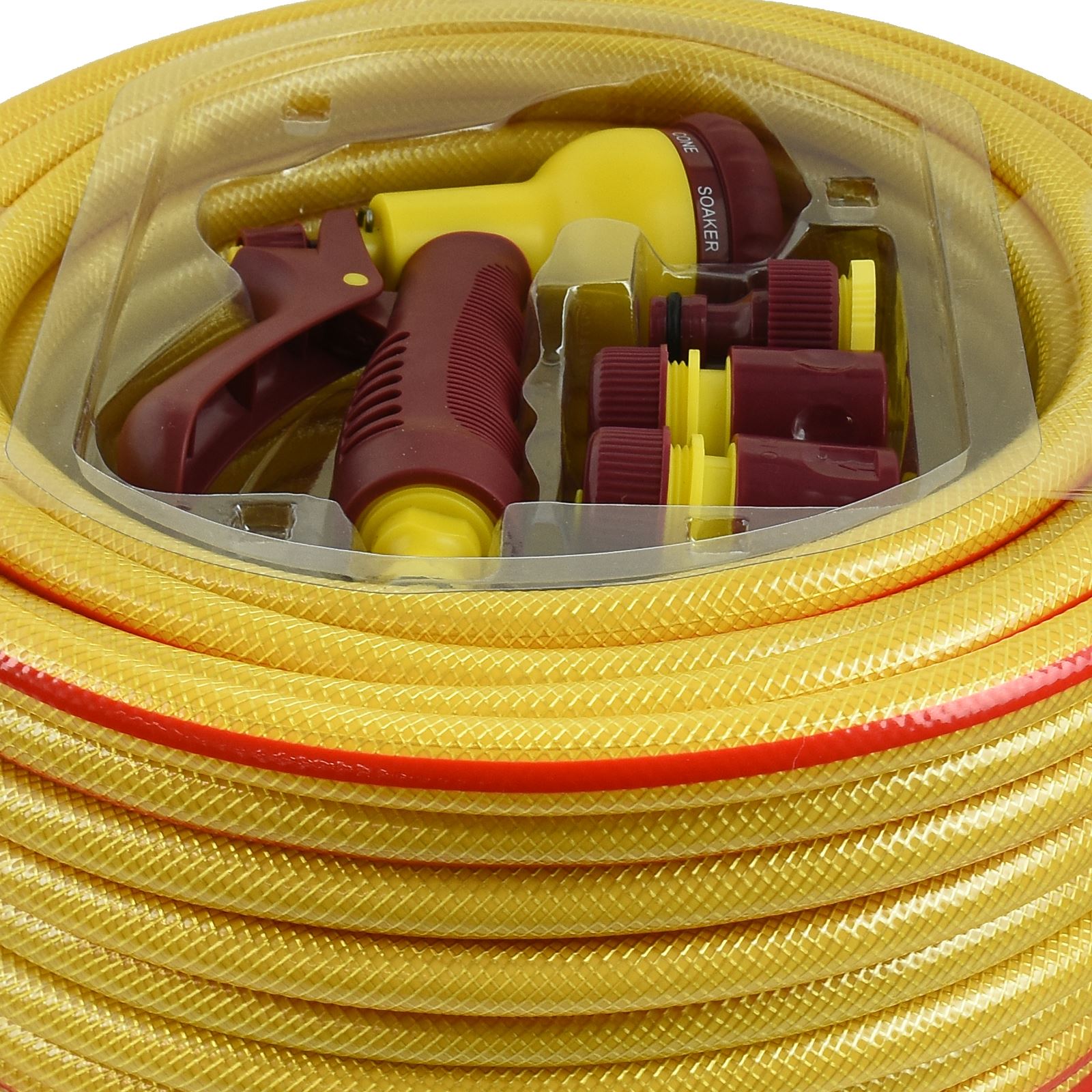 15M 30M 50M Reinforced Tough Garden Hose Reel Pipe Water Hosepipe