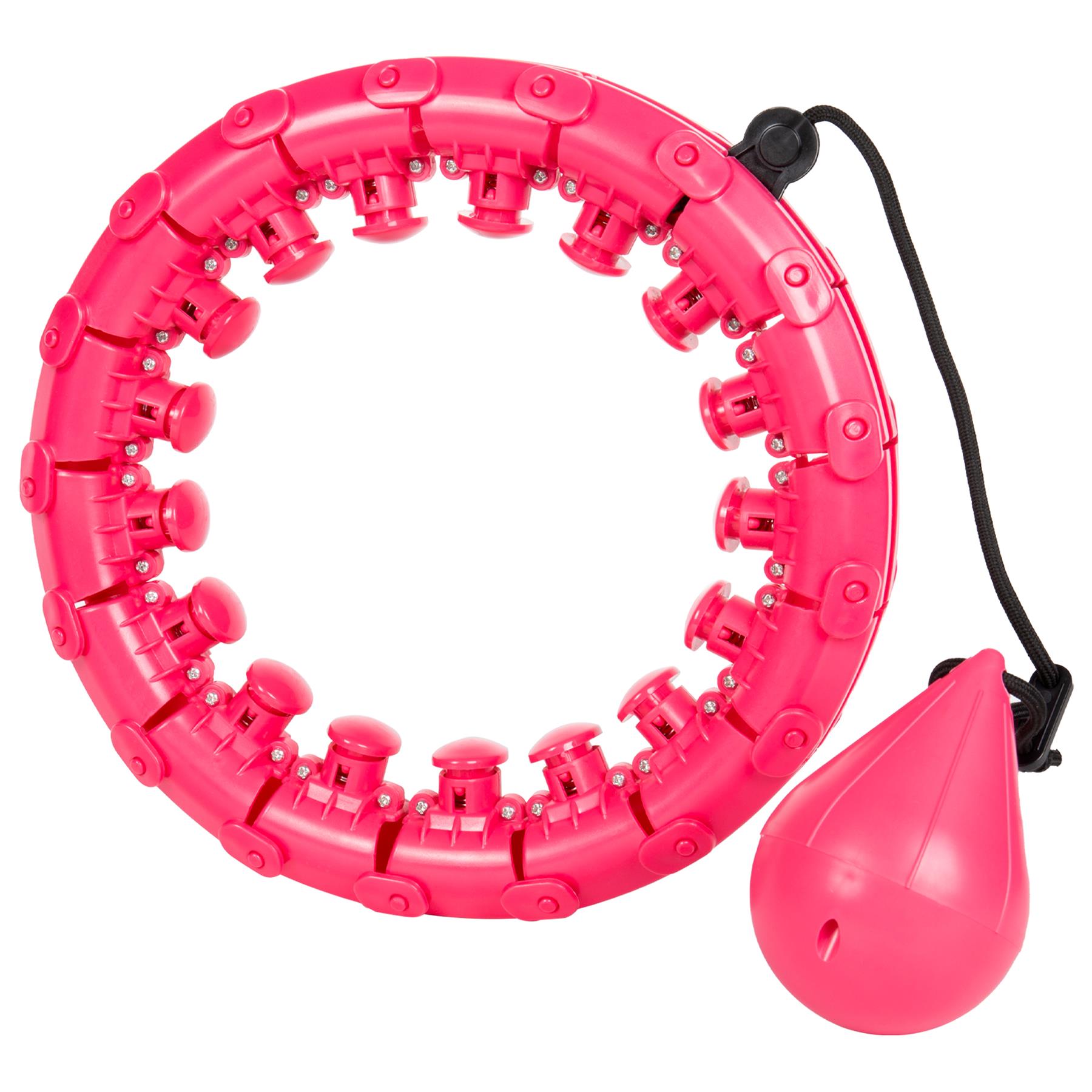 Weighted Smart Hula Hoop Adjustable Spinning Ball 24 Knots Exercise Hula Hoop
