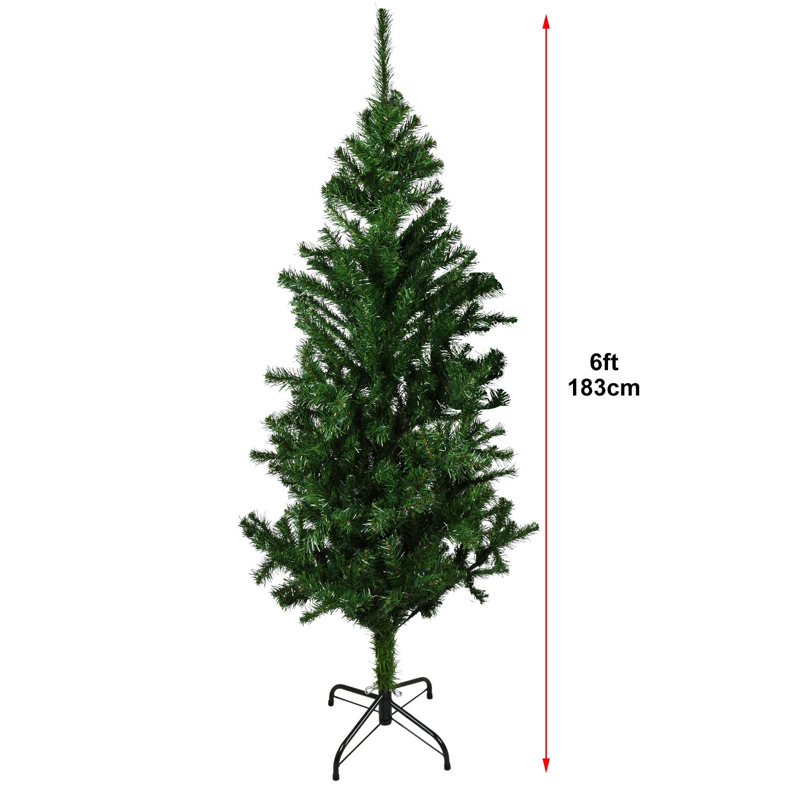 4/5/6/7ft Large Artificial Christmas Tree Realistic Xmas Holiday