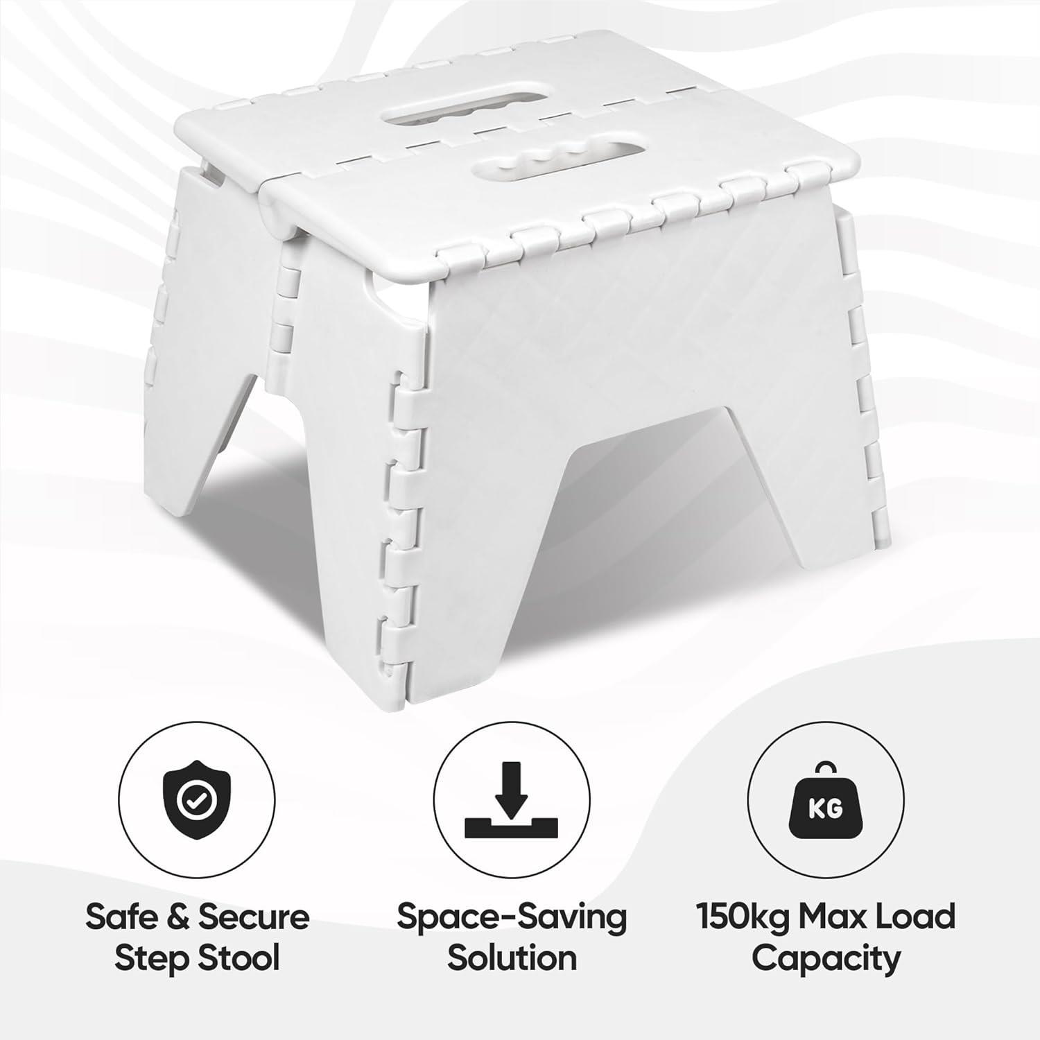 Heavy Duty 150kg Folding Step Stool Multi Purpose Non Slip Foldable Home Kitchen - Picture 9 of 15