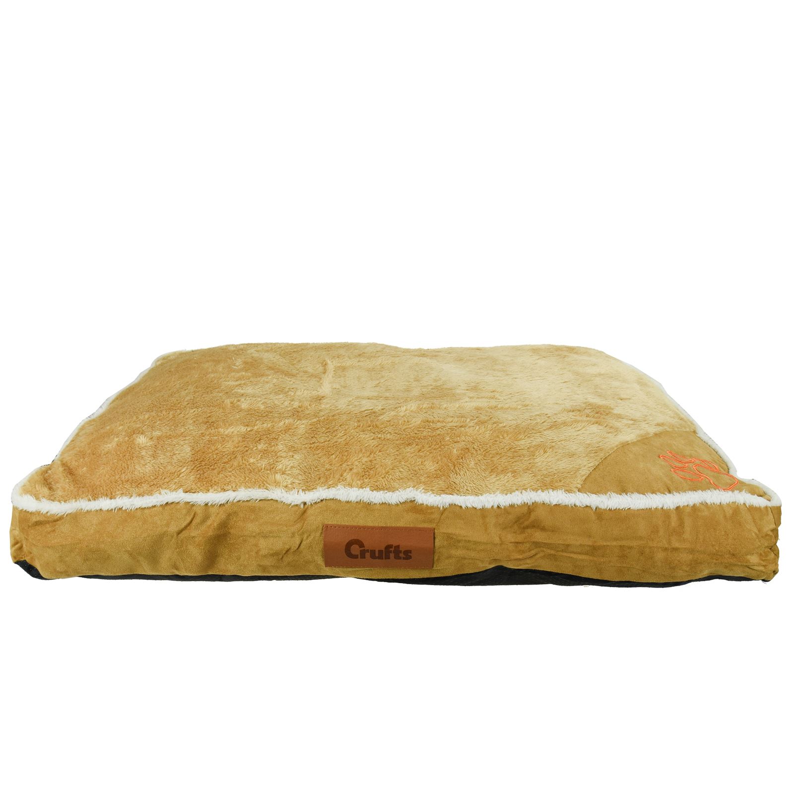 Luxury Crufts Faux Suede Fur Small Comfy Platform Pet Bed Dog Cat