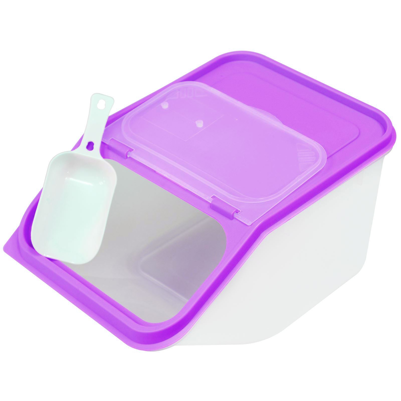 3.5L Large Dry Food Storage Container Scoop Plastic Cereal Pet Dog Cat