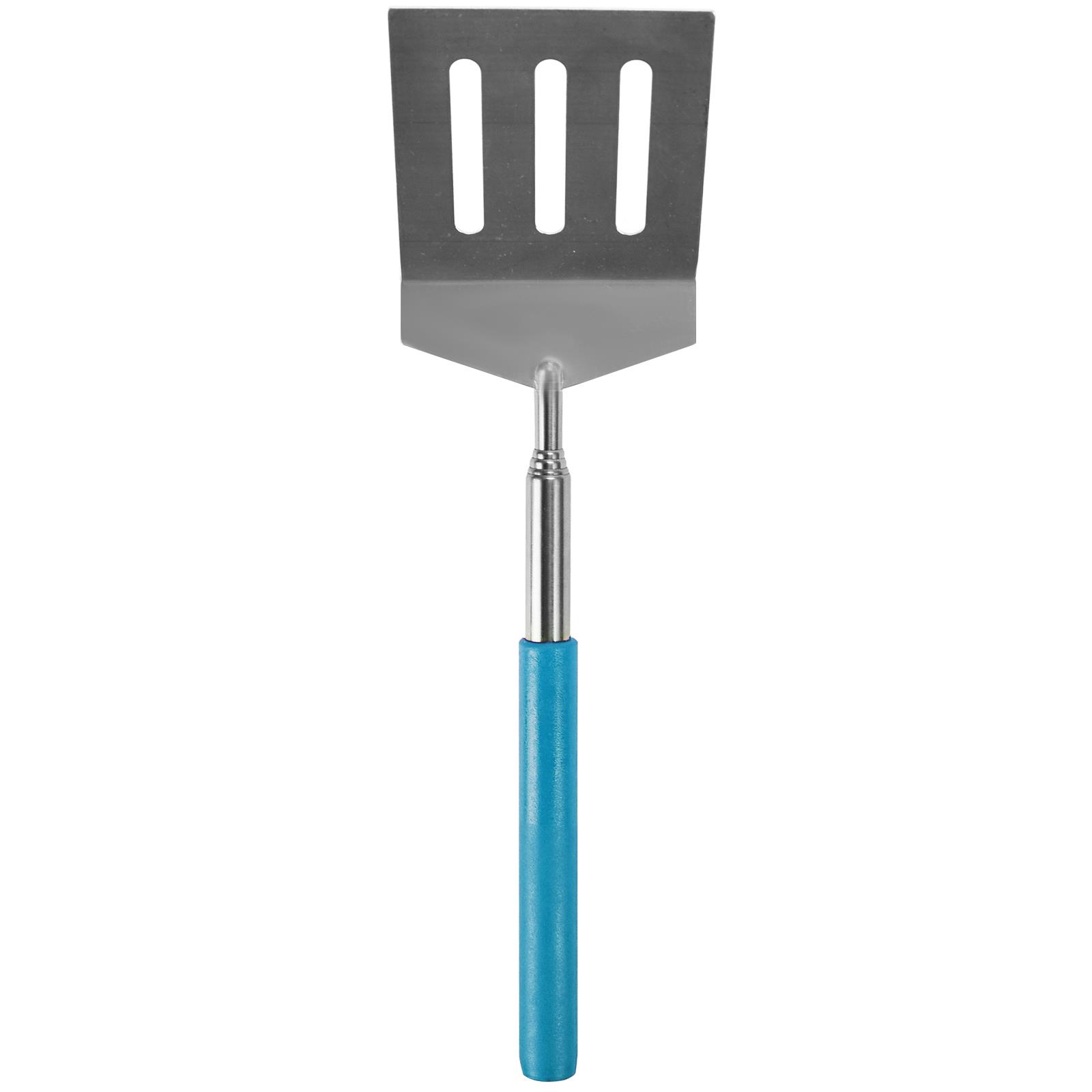 Telescopic BBQ Spatula Steel Burger/Fish Slice Slotted Turner Flipper