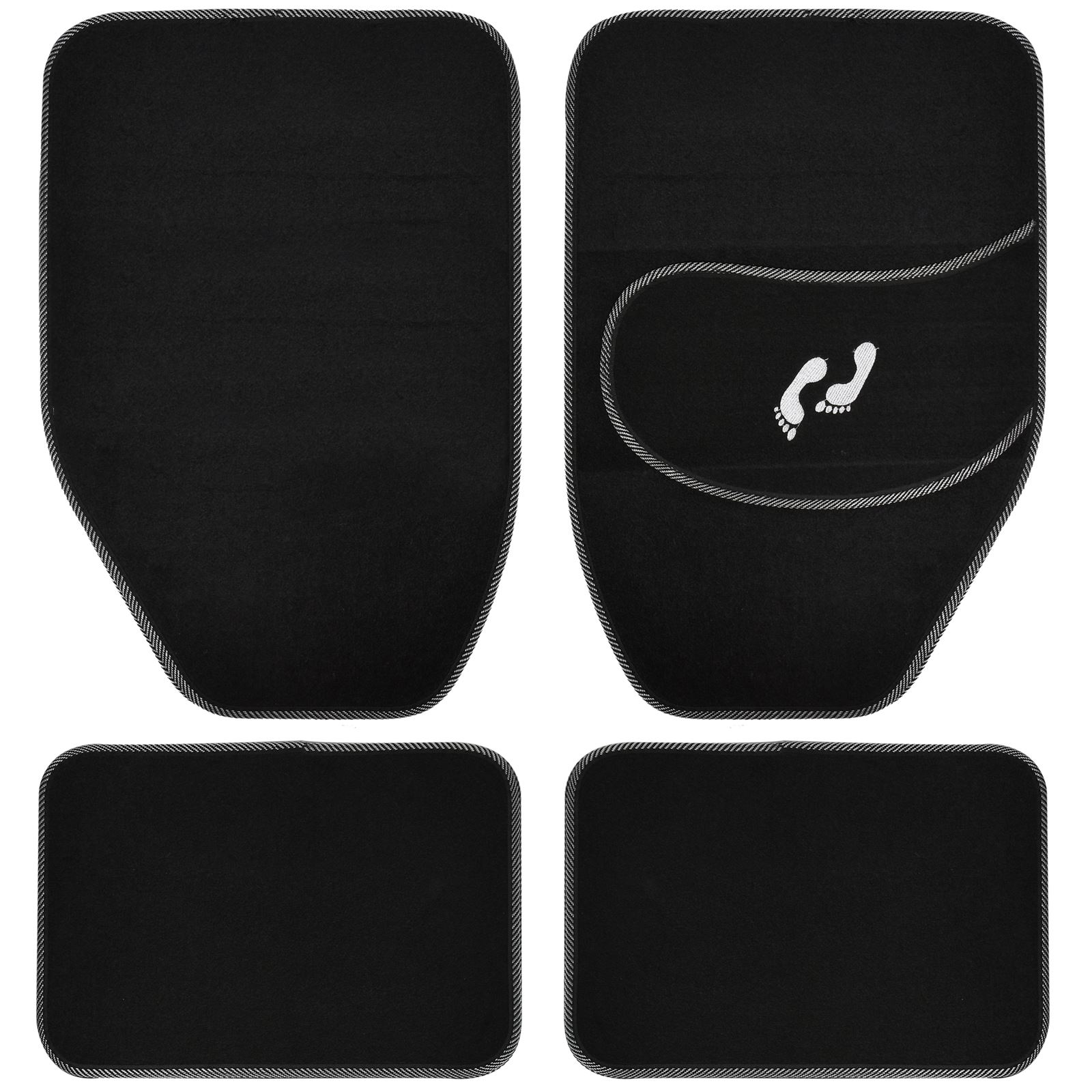 Heavy Duty Universal Car Floor Mat Set Non Slip Grip Rubber Carpet