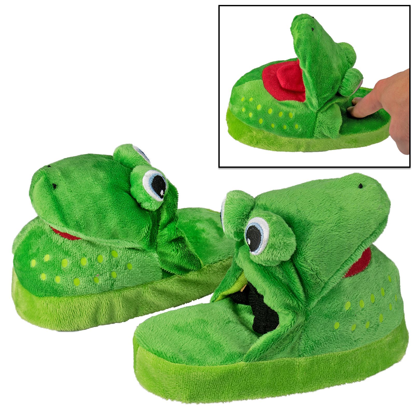 Kids Boys Girls Wacky Animal Slippers Moving Novelty Walk Stomp Jump