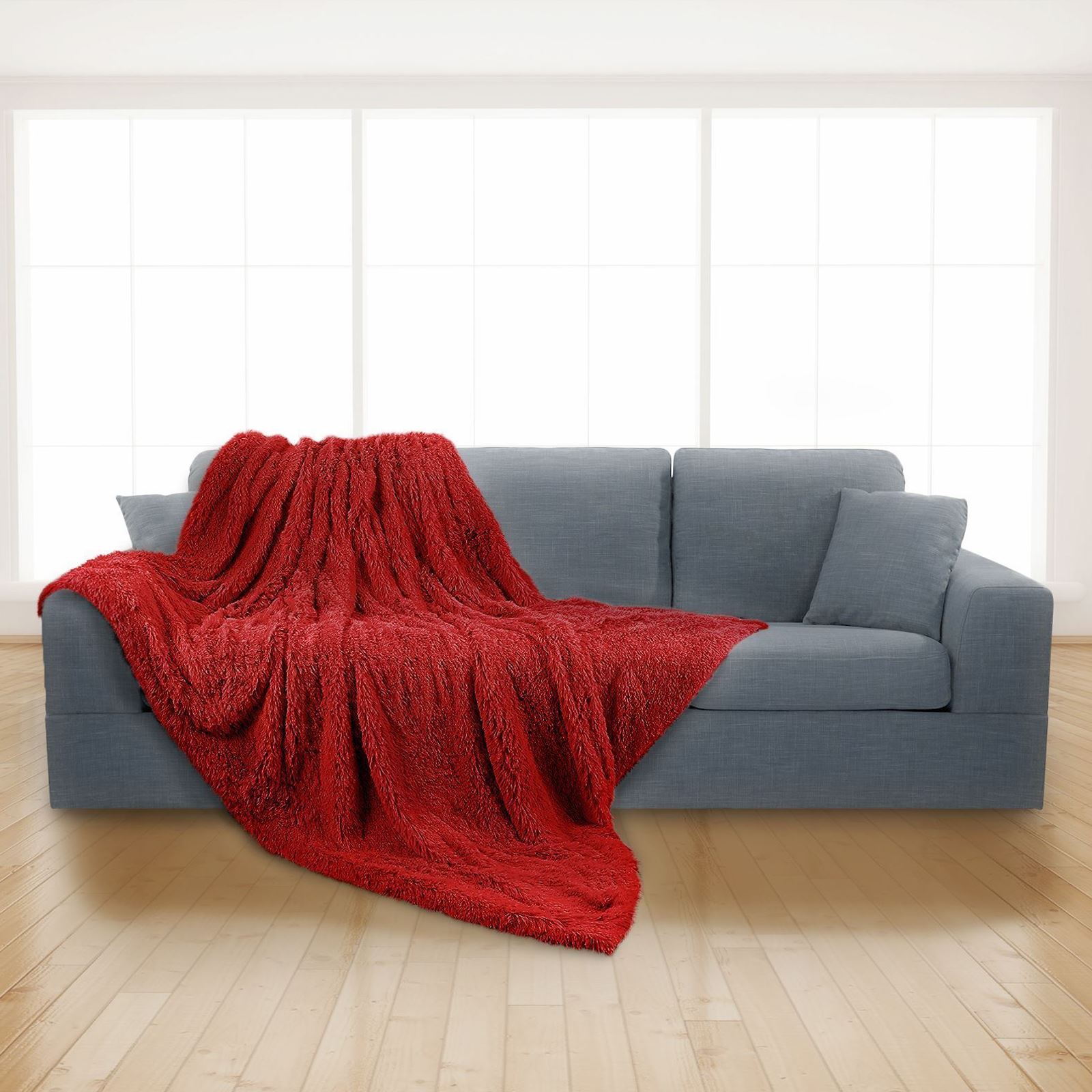 Luxury Long Pile Throw Blanket Super Soft Faux Fur Warm Shaggy Cover