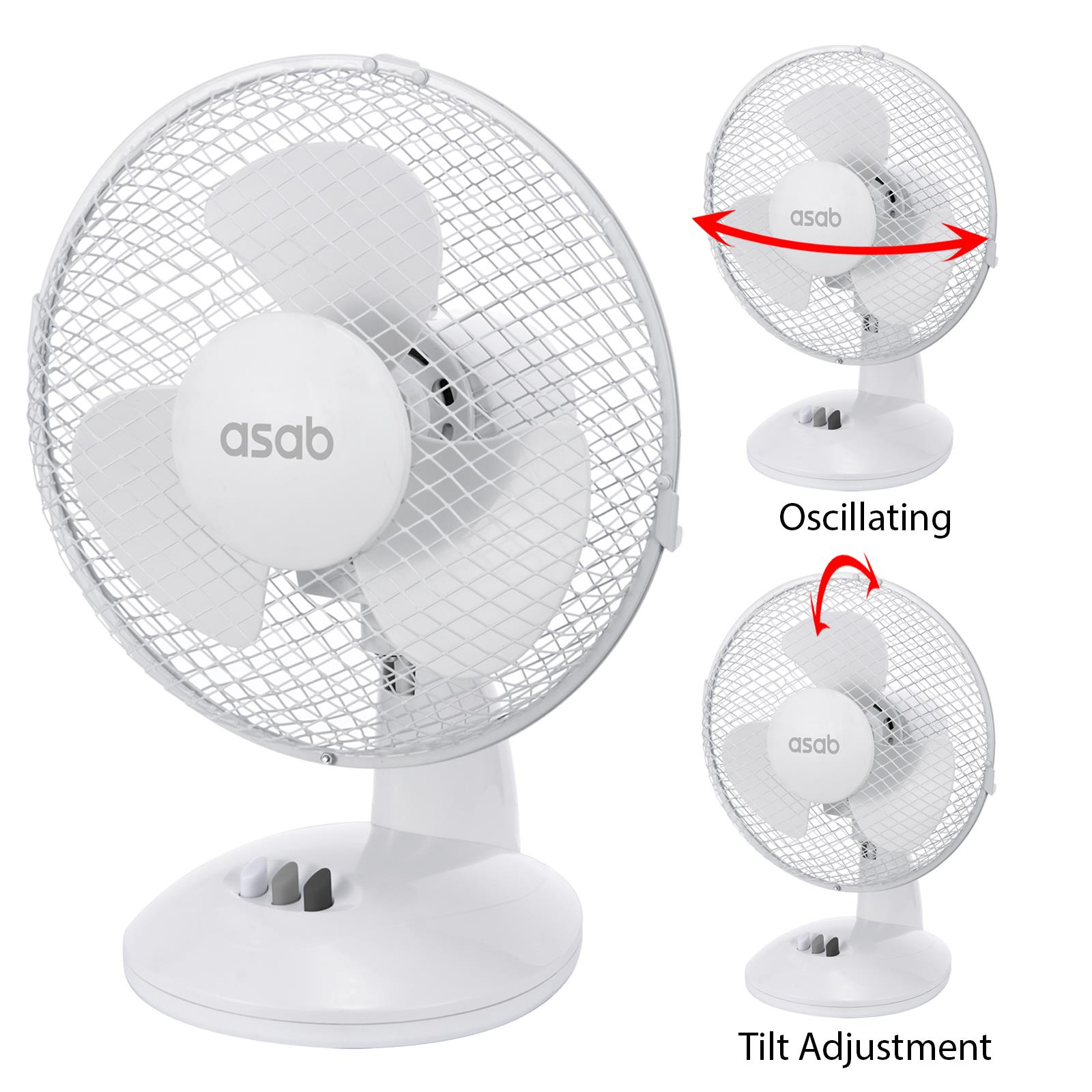 PEDESTAL COOLING FAN DESK FANS OSCILLATING STAND STANDING HOME OFFICE 3