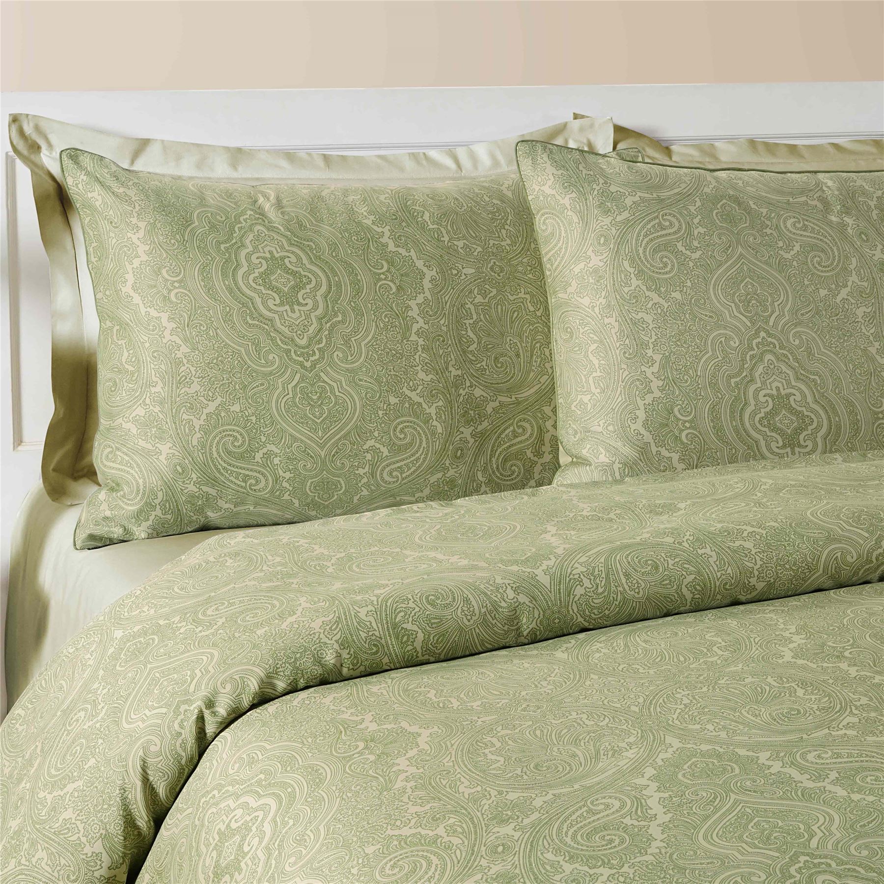 400TC Luxury Cotton Rich Paisley Printed Duvet Cover Pillowcases
