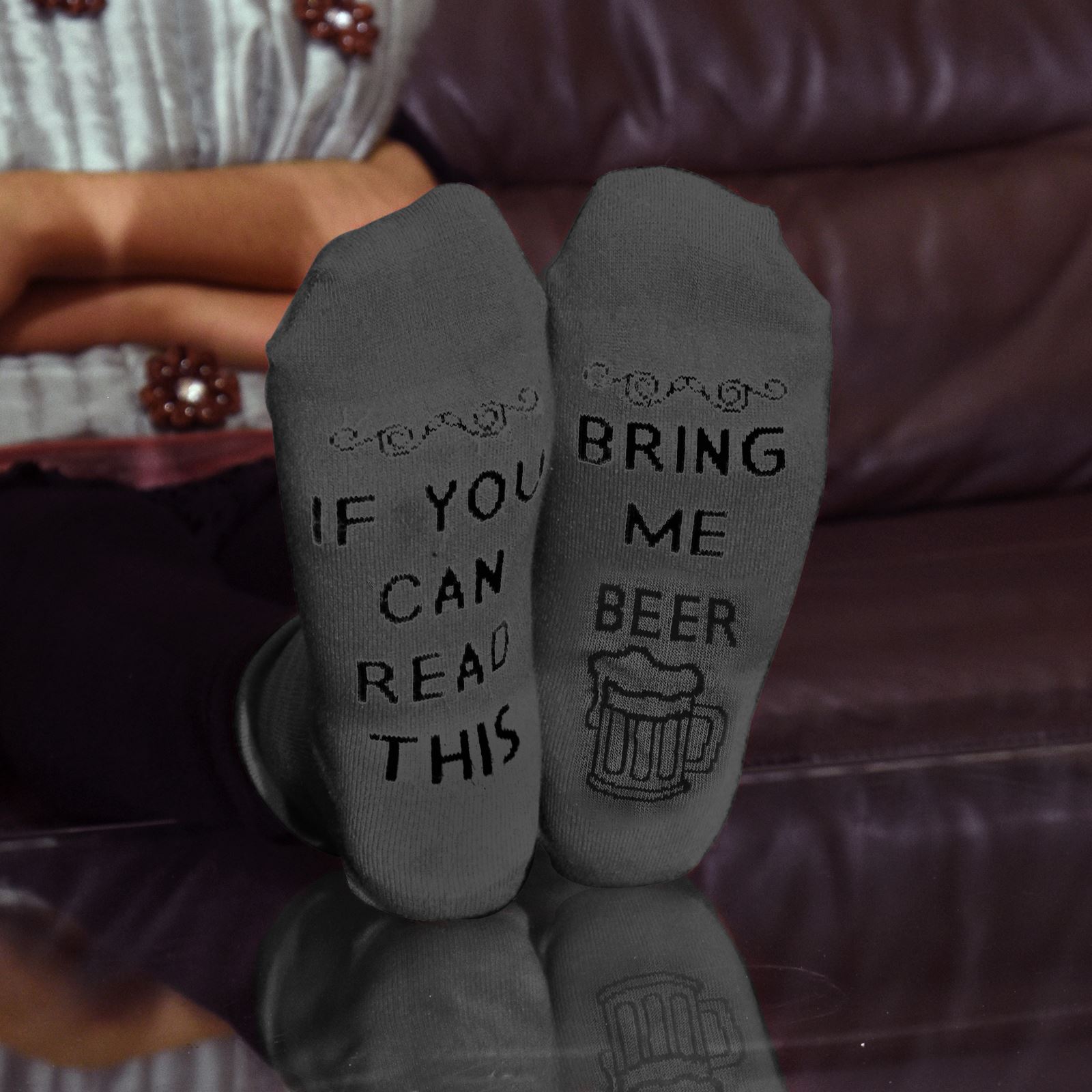 Novelty Slogan Socks If You Can Read This Fun Design Personalised