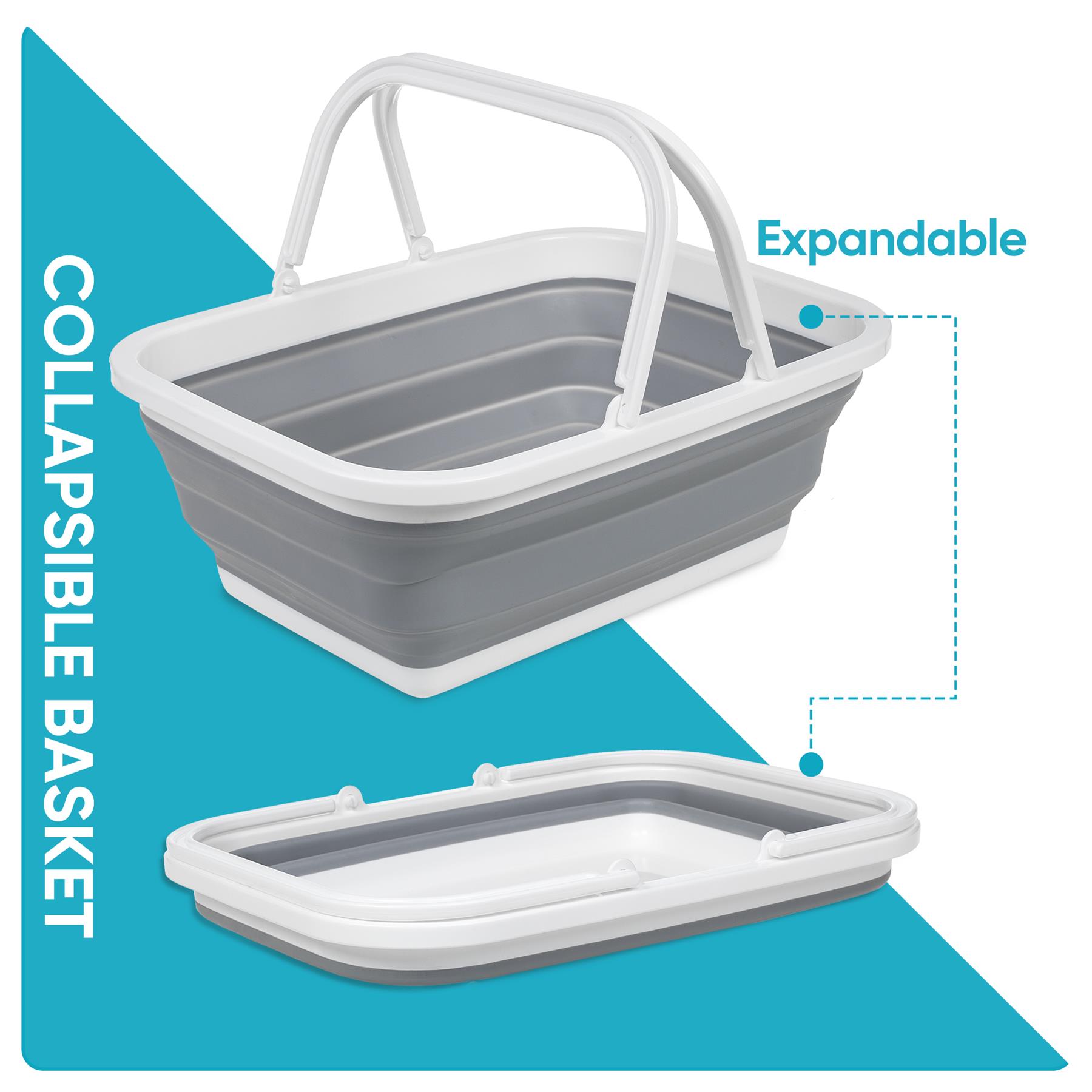 Collapsible Laundry Basket Plastic Washing Up Bowl eBay