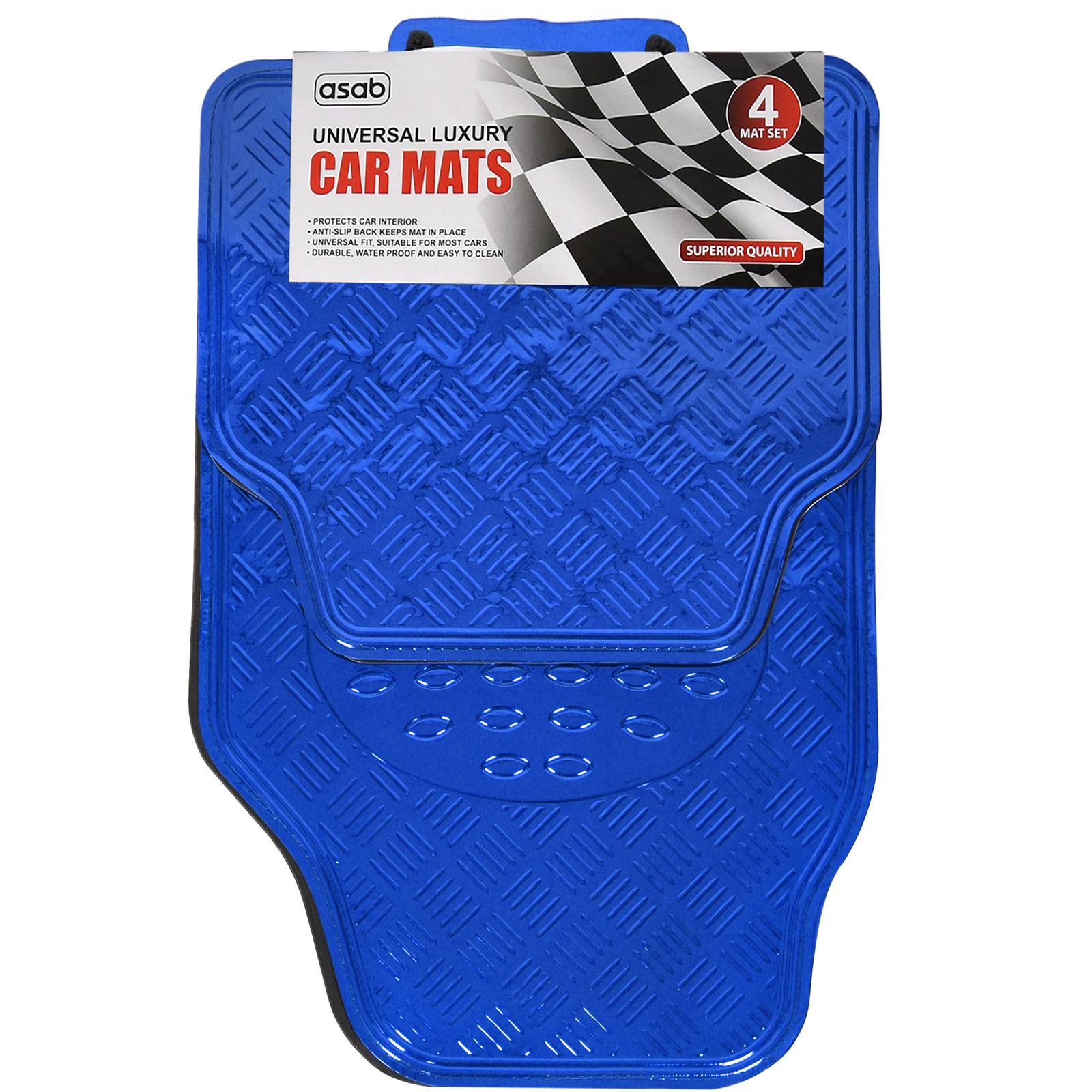 Heavy Duty Universal Car Floor Mat Set Non Slip Grip Rubber Carpet