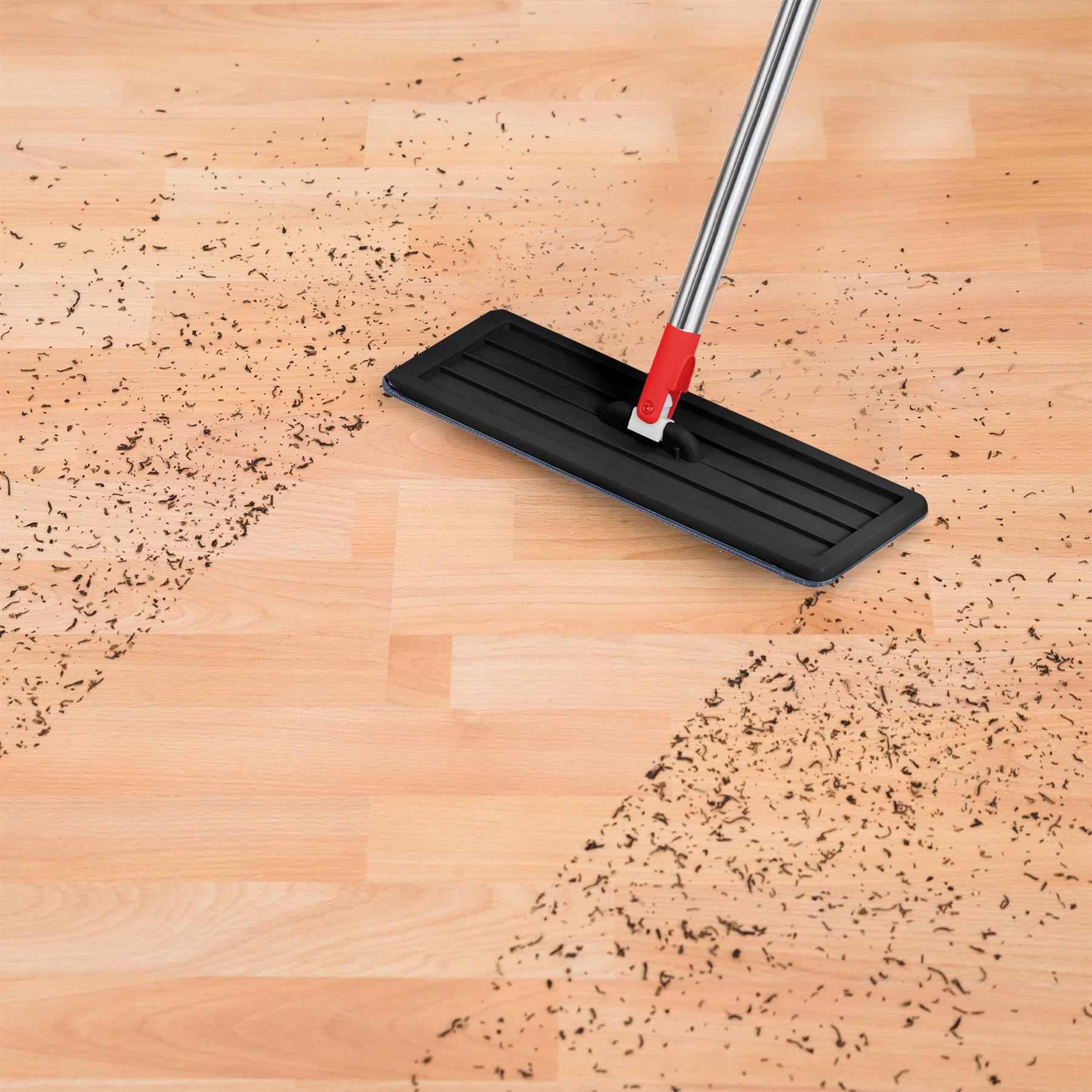 Flat Mop & Bucket Set 2x Microfibre Pads 360° Swivel Head Easy Floor Cleaning - Picture 29 of 34