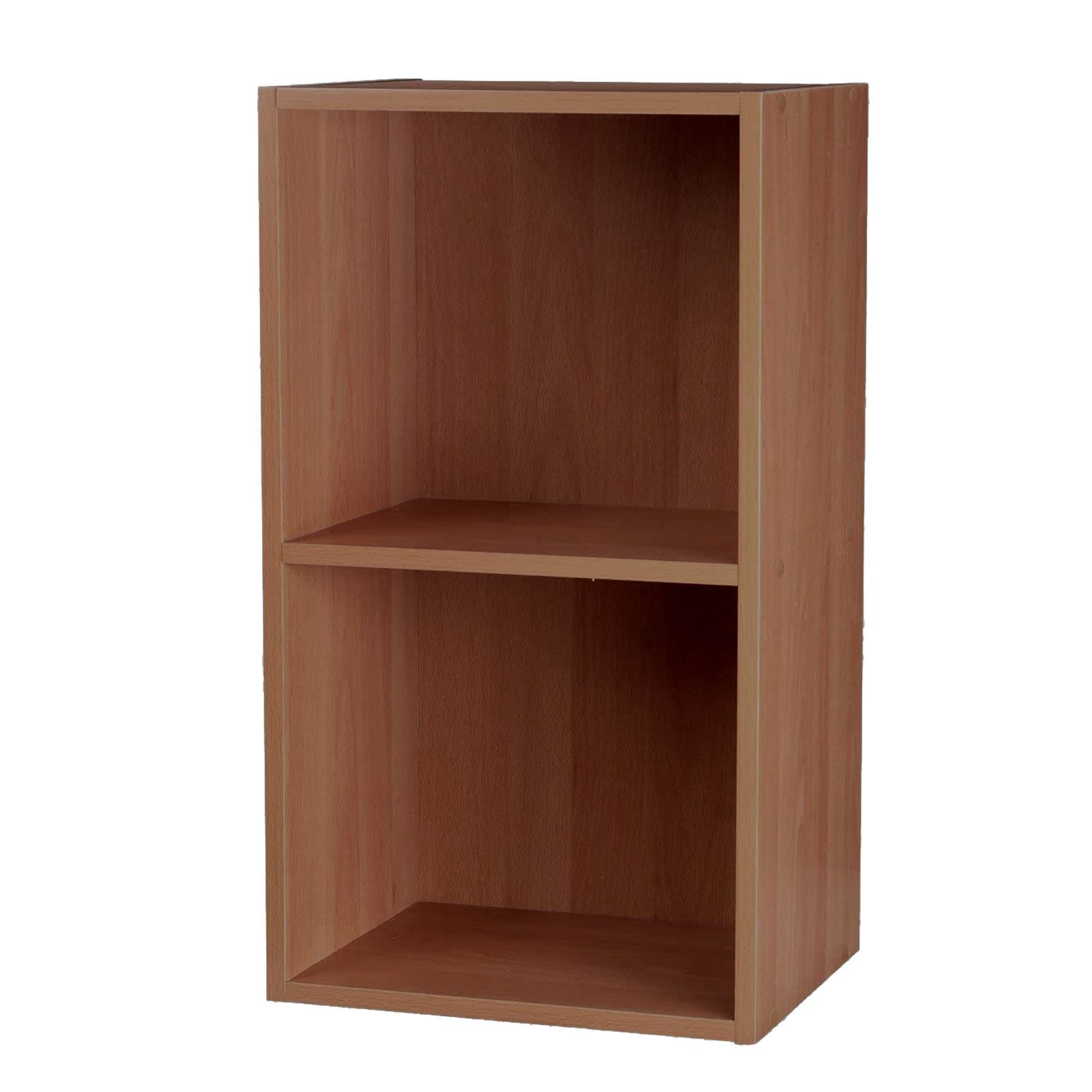 Wooden Storage Unit Cube 2 3 4 Tier Strong Bookcase Shelving Home