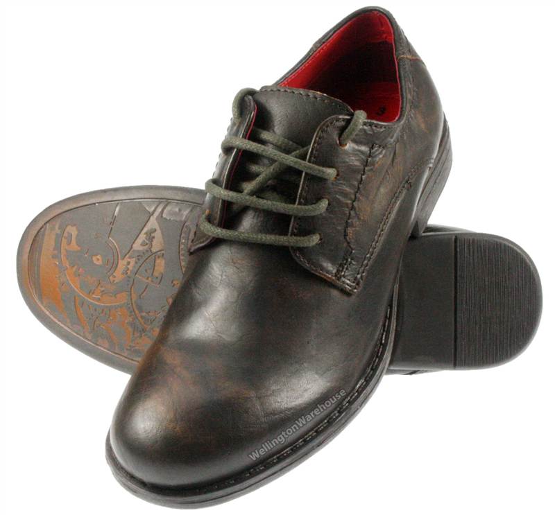 Brown Leather RedTape Wooler Round Toe Laceup Boys Shoes eBay