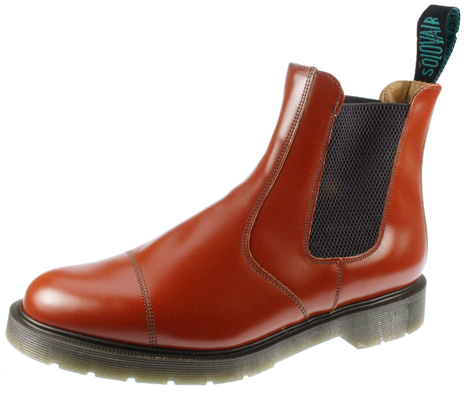 Solovair Light Tan English Leather Brown Mens Dealer Chelsea Boots Air