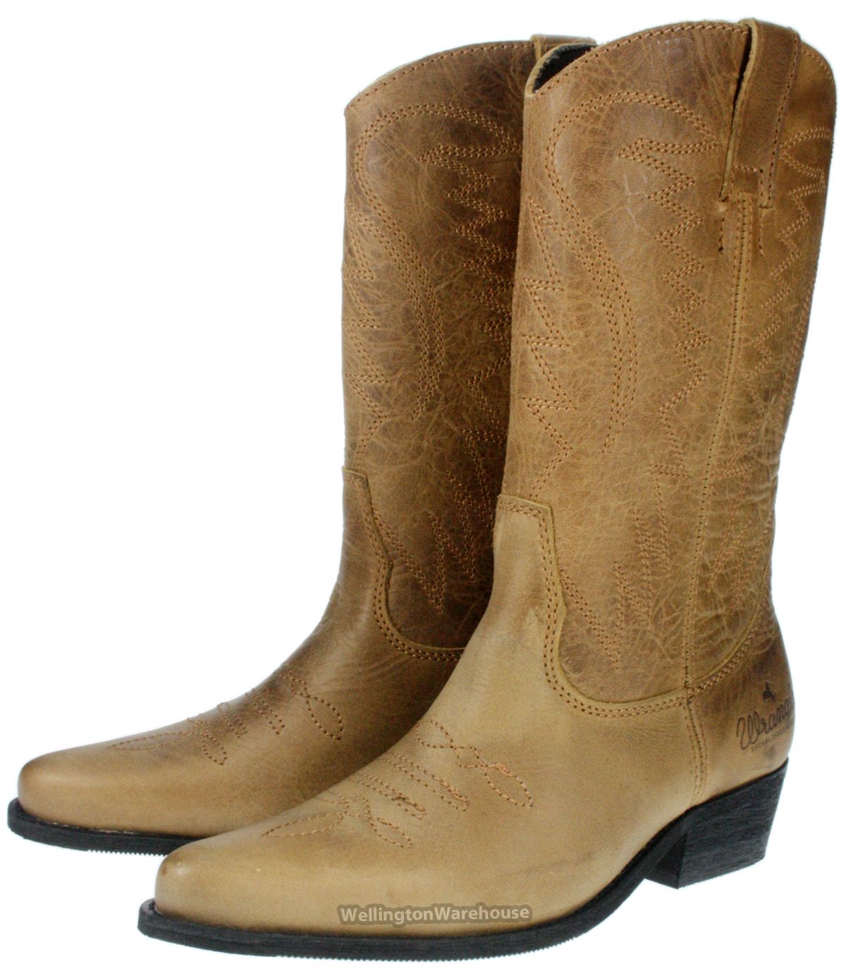 Wrangler Tex Hi señoras de de señoras cuero marrón tirar de Cowboy En botas De Punta 8ab5de Wrangler Tex Hi señoras de de señoras cuero marrón tirar de Cowboy En botas De Punta 8ab5de