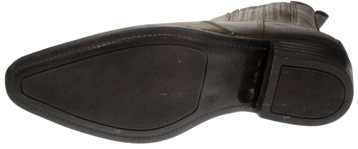 Botas de vaquero puntiagudas Wrangler Tex negras medias, marrones de cuero para hombre - Imagen 11 de 12