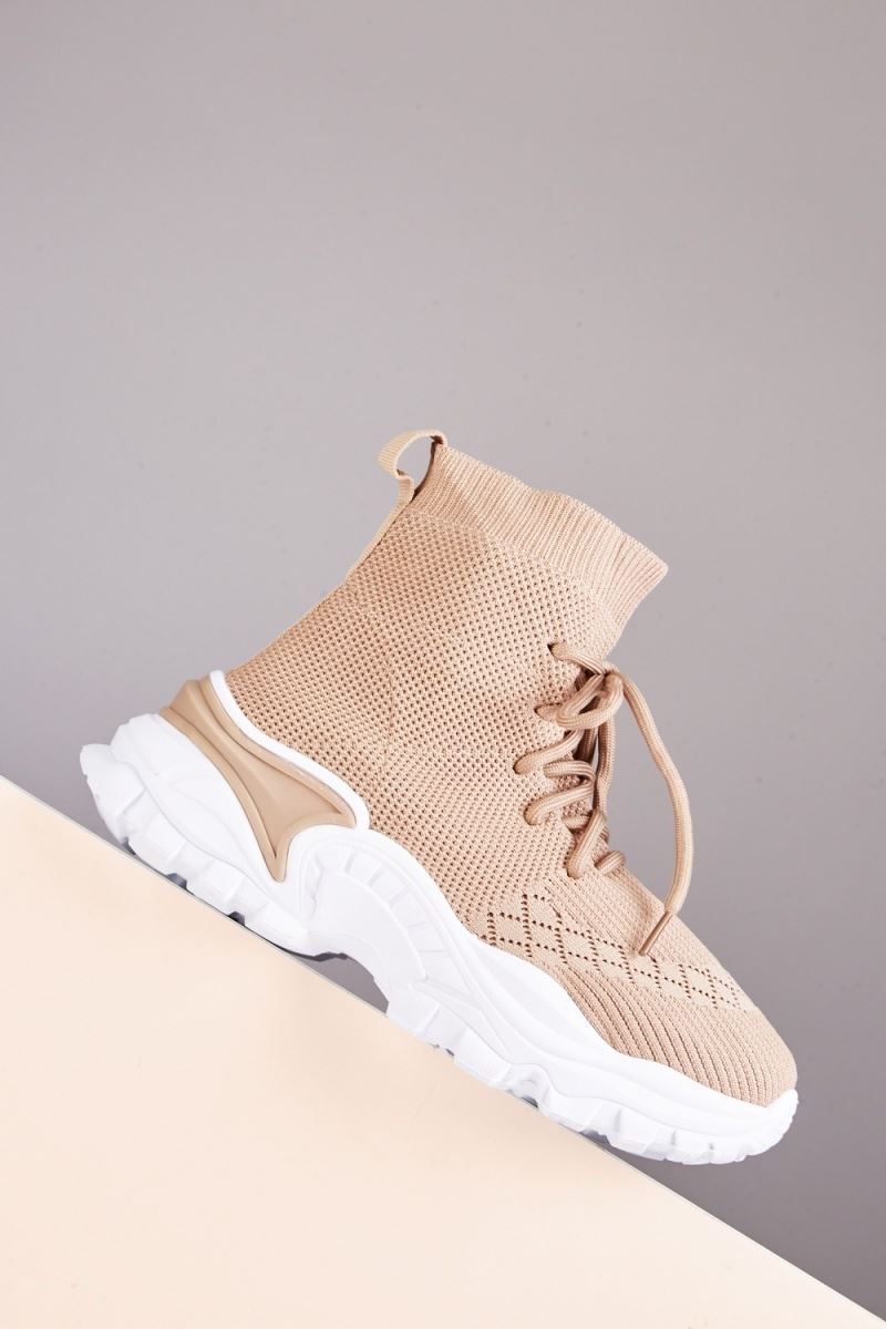 Sarl Lesty Knitted High Top Trainers Sneakers Womens Ladies Shoes