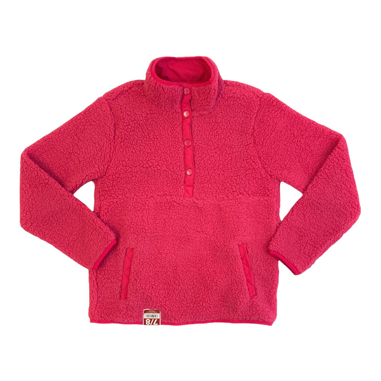 Member's Mark Girl's Snap Placket Cuddly Sherpa Pullover W/ Pockets - Picture 3 of 3