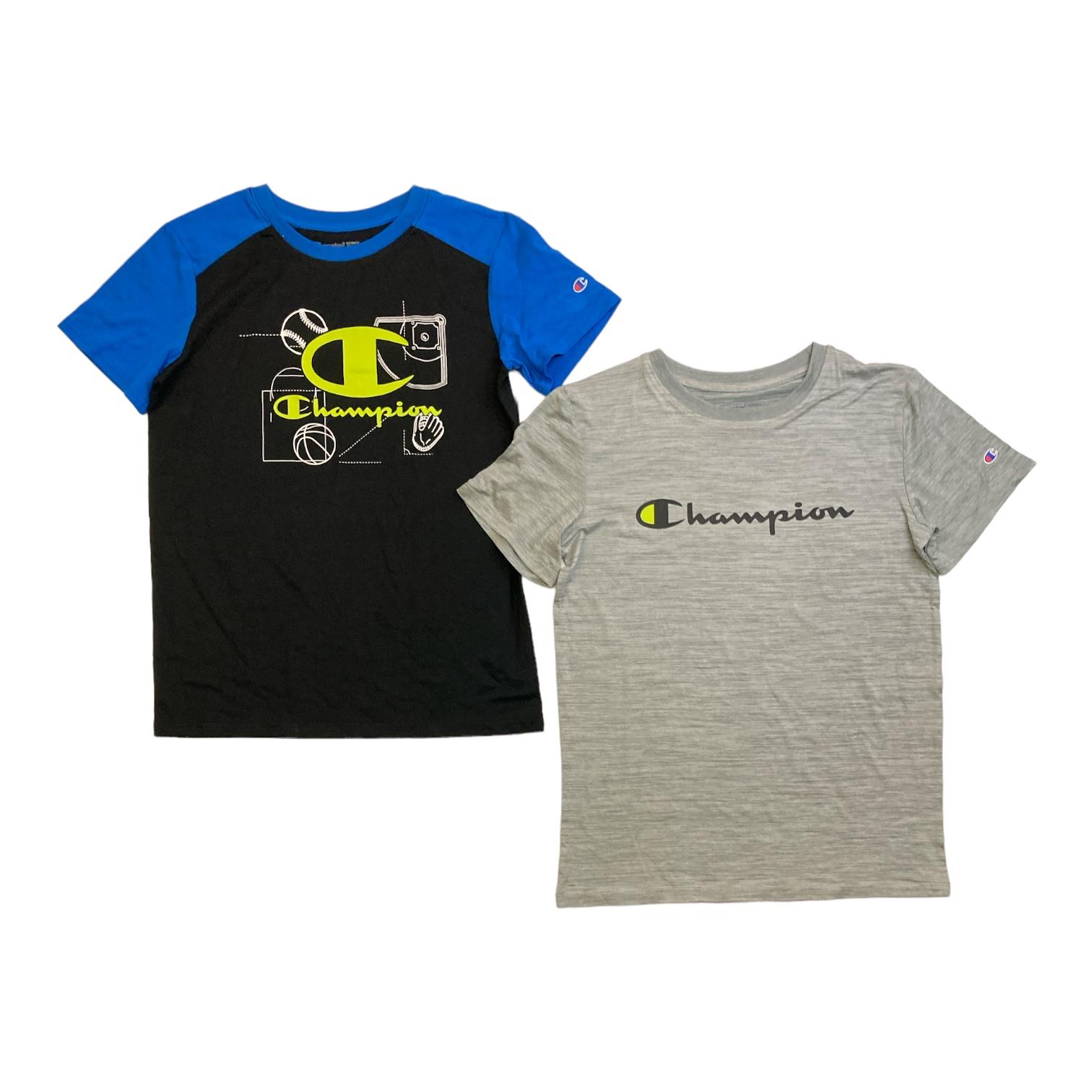 Champion Boys 2-Pack Moisture Wicking UPF 30 Soft Tagless Tees - Picture 3 of 4