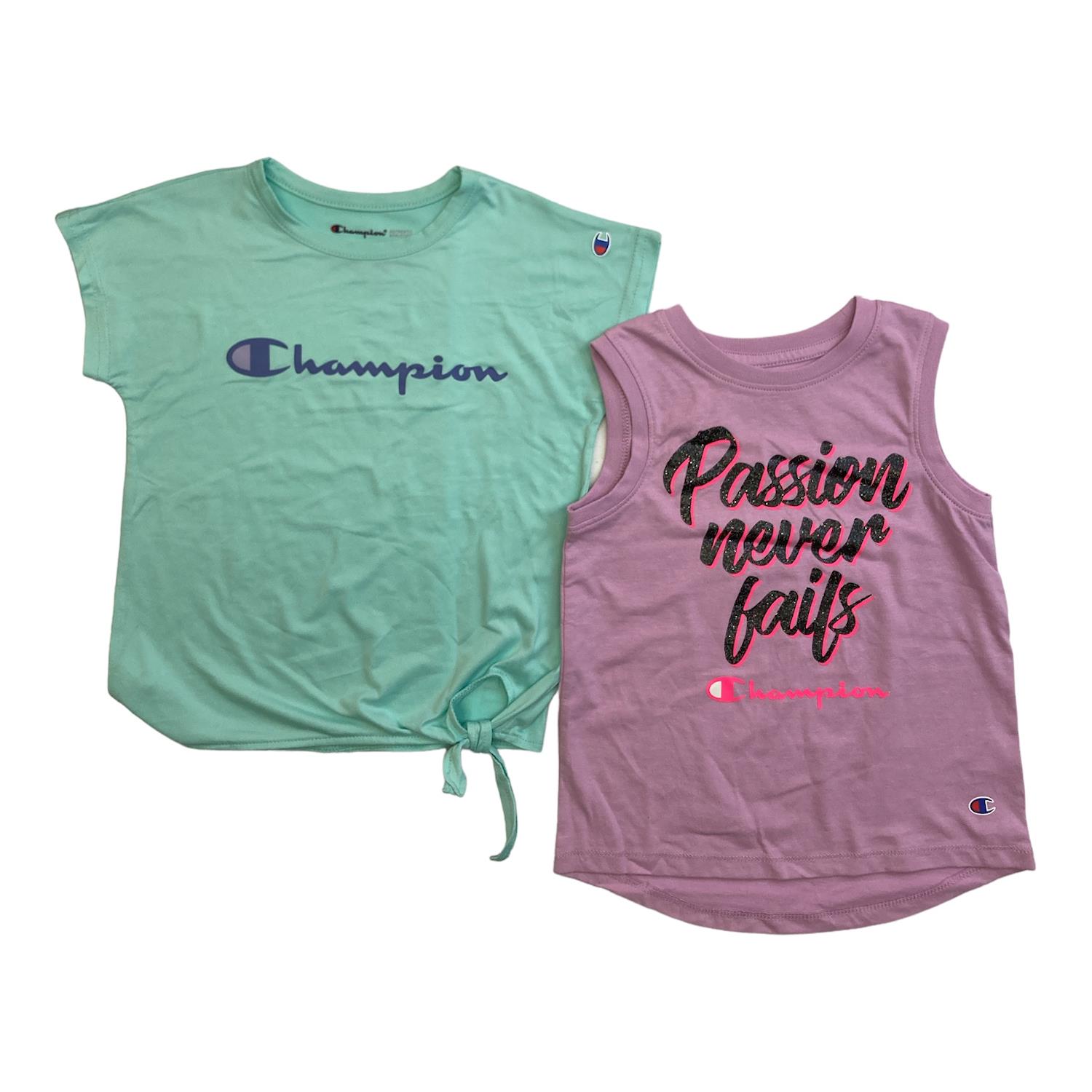 Champion Mädchen 2er Pack Active Wear UPF 30 feuchtigkeitsableitende T-Shirts Motivation - Bild 3 von 6