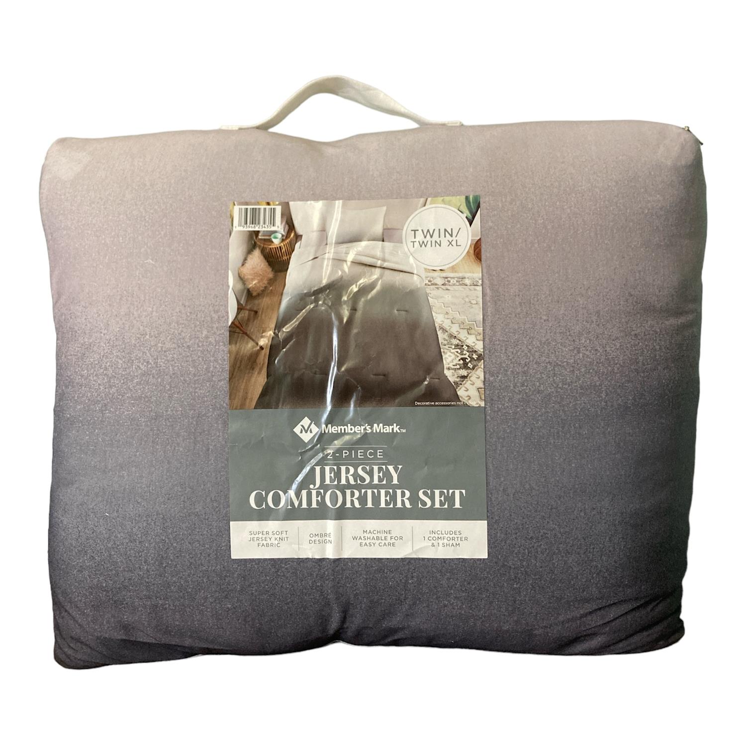 Member's Mark Super Soft Ombre Jersey Comforter & Sham Set, Twin/Twin XL - Picture 2 of 3