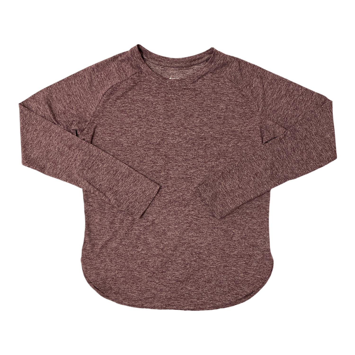 Member's Mark Women's Curved Hem Long Sleeve Soft Heather Top with Thumbholes - Picture 4 of 9