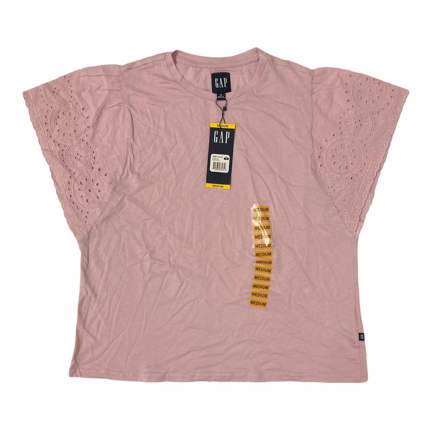 Camisa para mujer GAP con ojales aleteados manga corta cuello redondo - Imagen 4 de 5