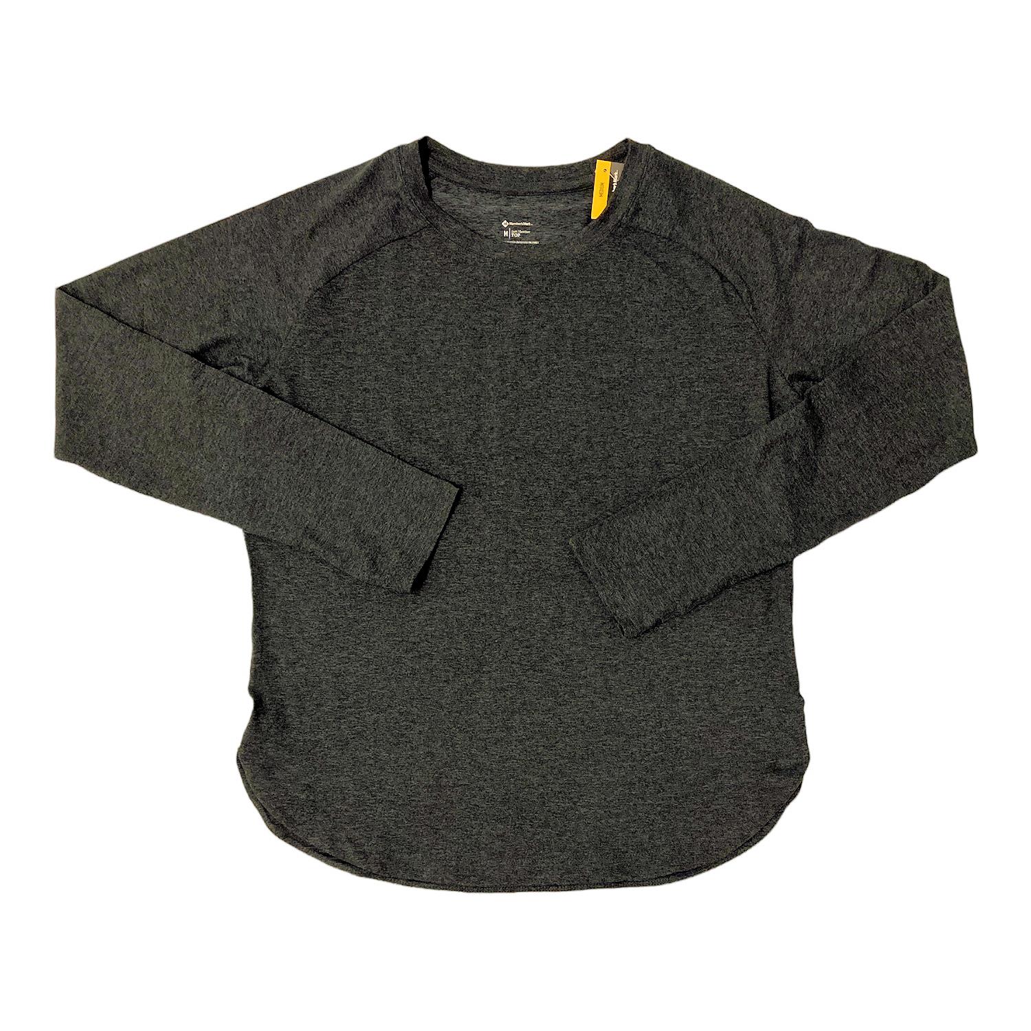 Member's Mark Women's Curved Hem Long Sleeve Soft Heather Top with Thumbholes - Picture 2 of 9