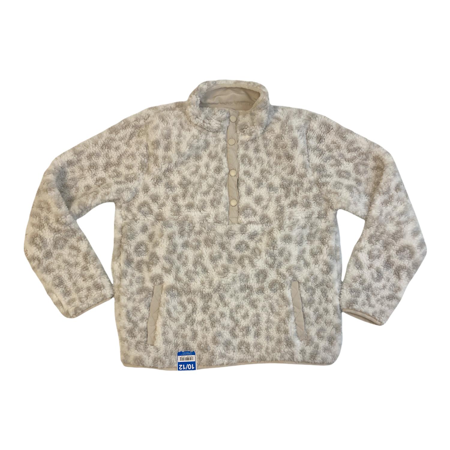 Member's Mark Girl's Snap Placket Cuddly Sherpa Pullover W/ Pockets - Picture 2 of 3