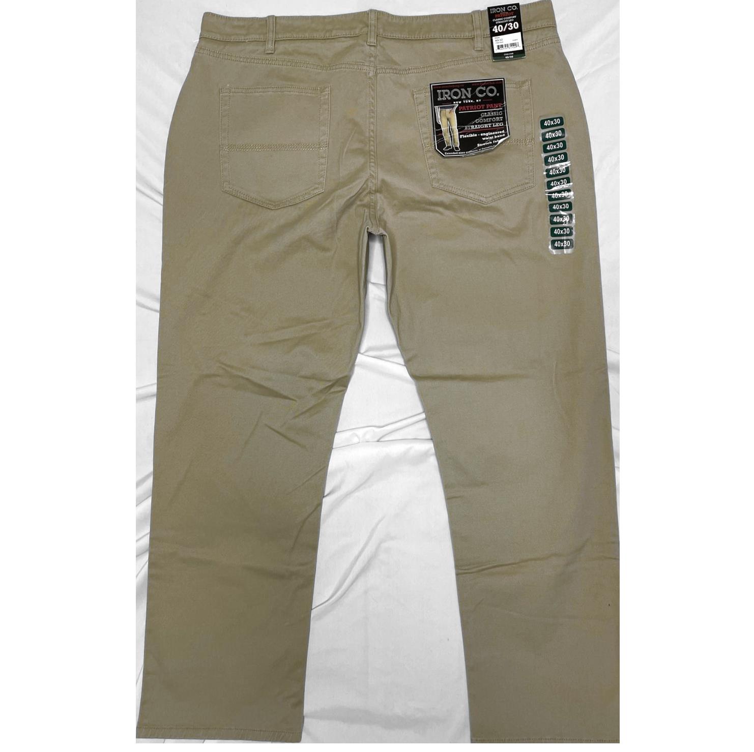 Iron Co Men's Classic Stretch Comfort 5Pocket Patriot Pants eBay