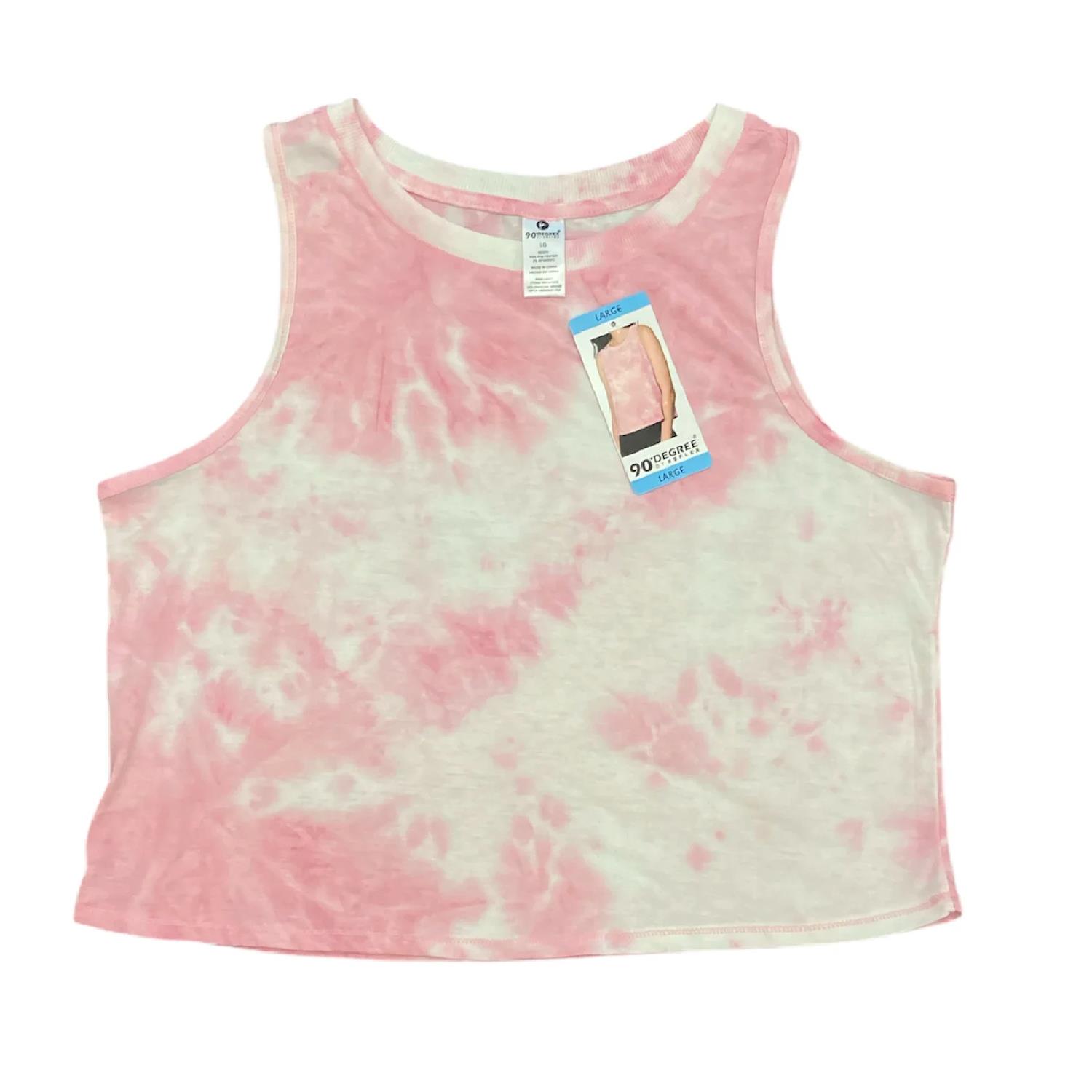 90 Degree by Reflex Women’s Sporty Tie Dye Crop Muscle Tank Top