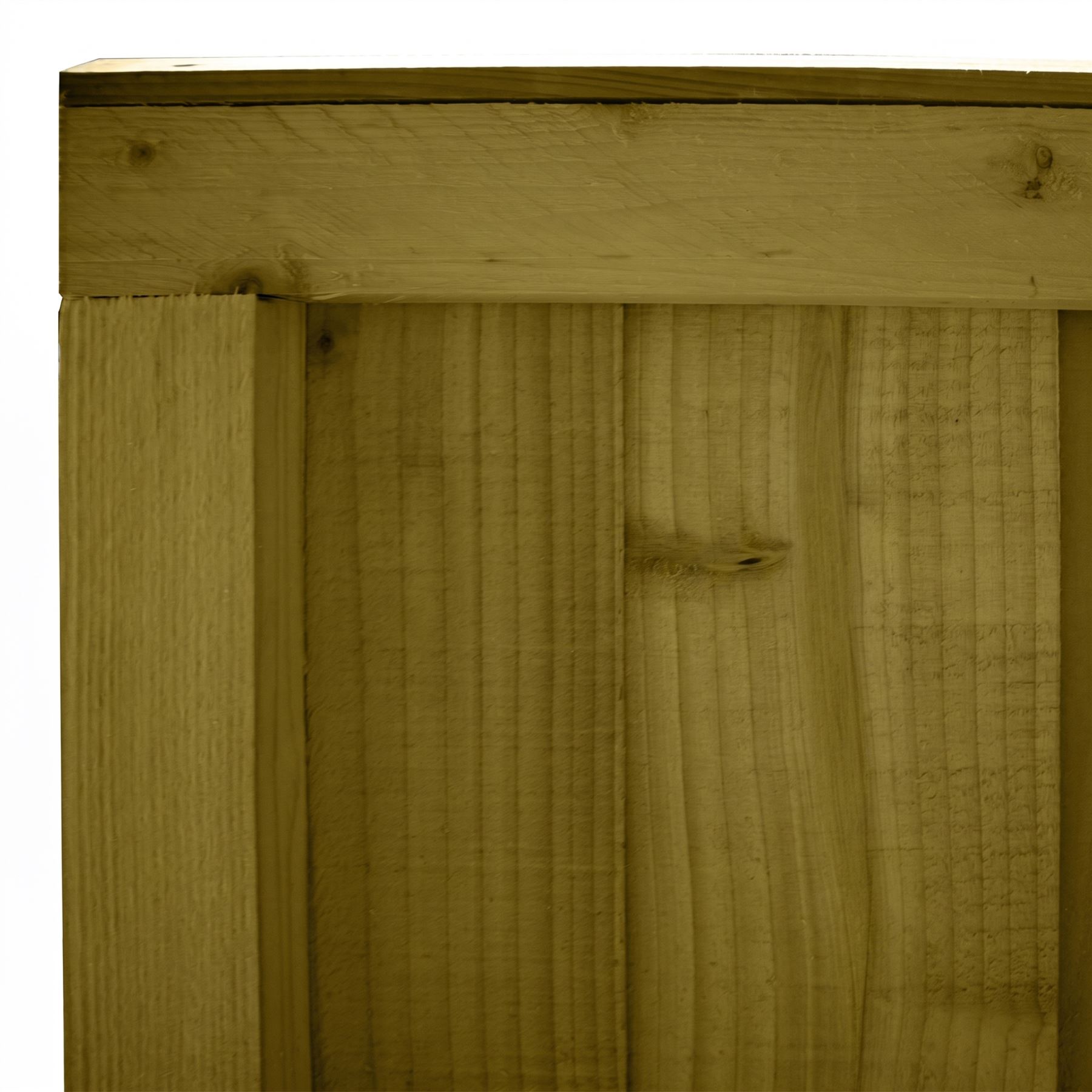 1ft-5ft Feather Edge Flat Top Framed Fence Panel Pressure Treated Timber Fencing - Produktbild 6