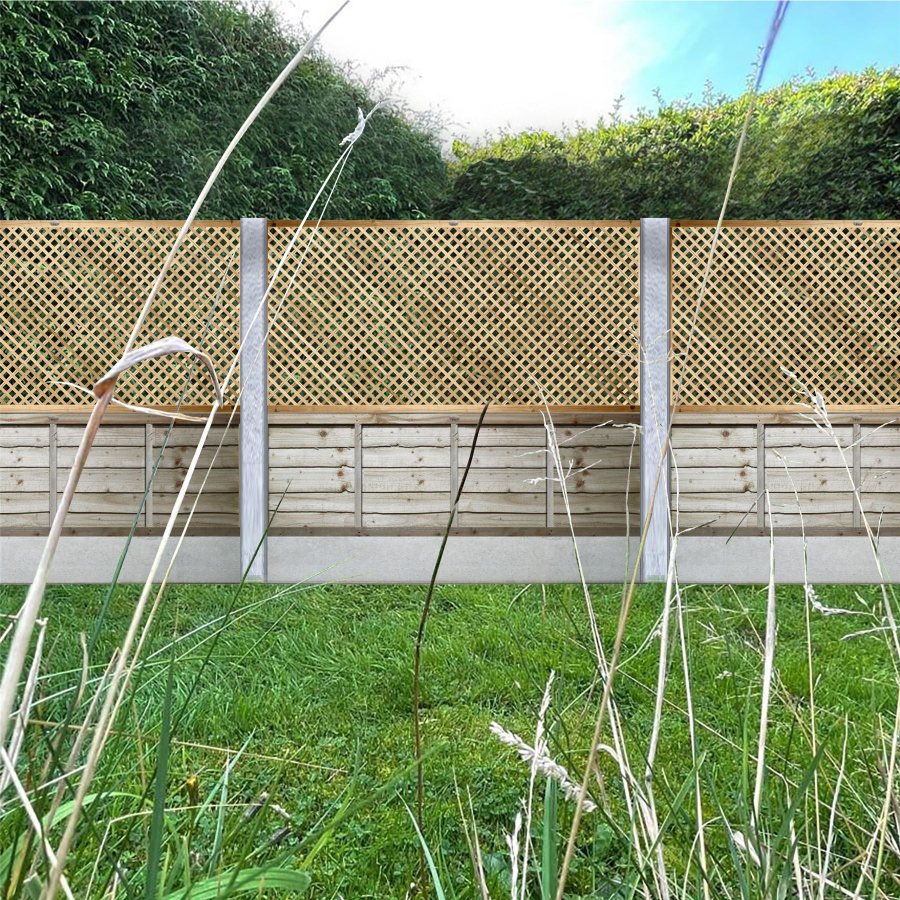 Alderley Diamond Trellis Elite Framed Treated Garden Fence Standard or Privacy - Picture 40 of 60