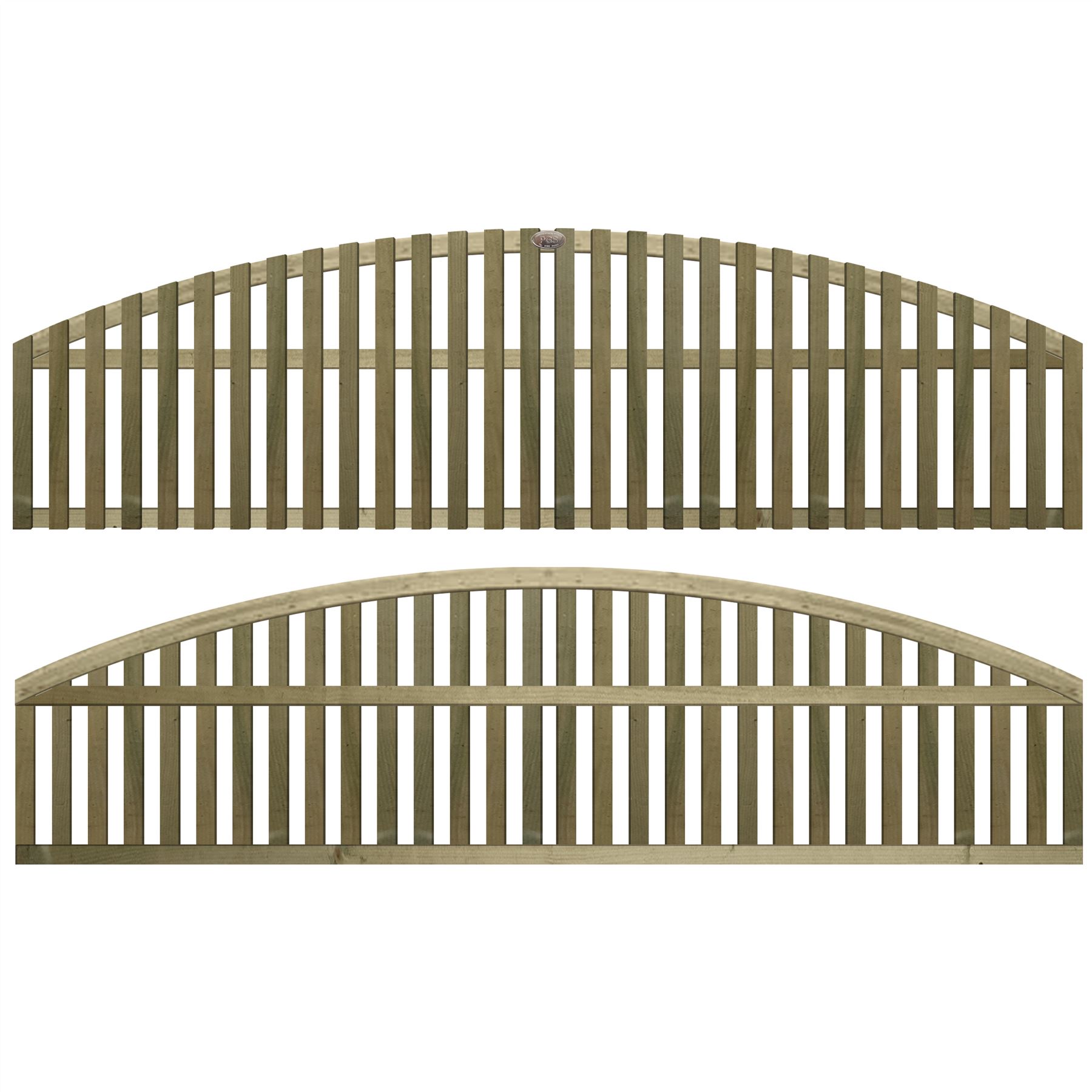 Florence Trellis Arched Vertical Slatted Fence Panels Treated Screening Topper