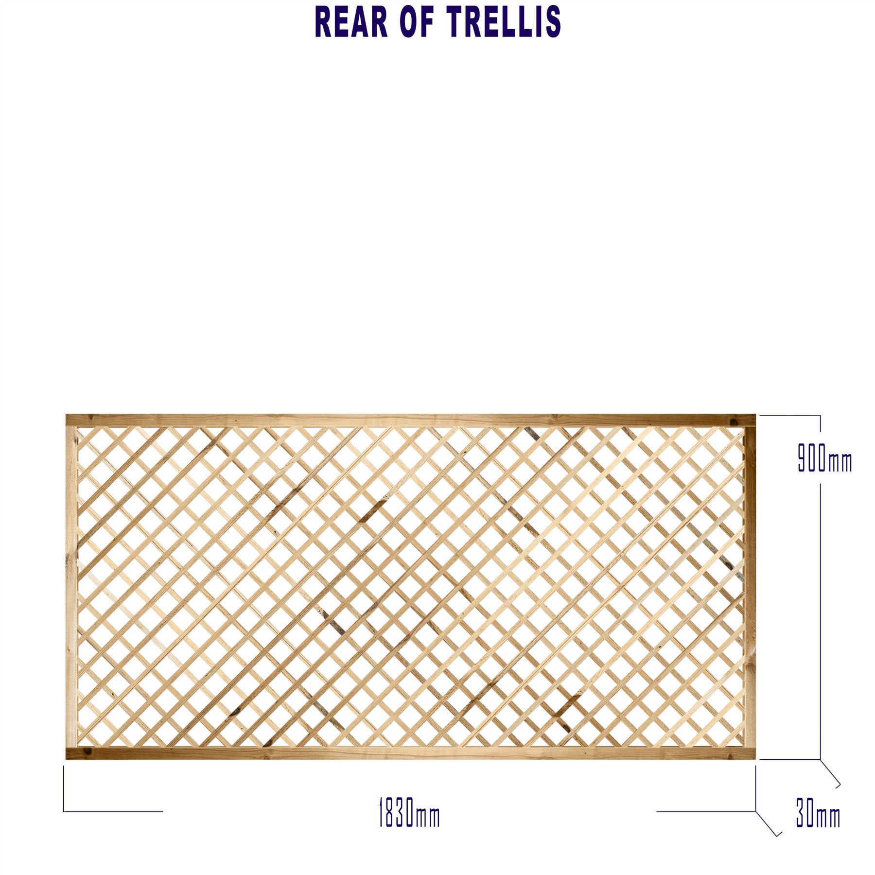 Alderley Diamond Trellis Elite Framed Treated Garden Fence Standard or Privacy - Picture 41 of 60