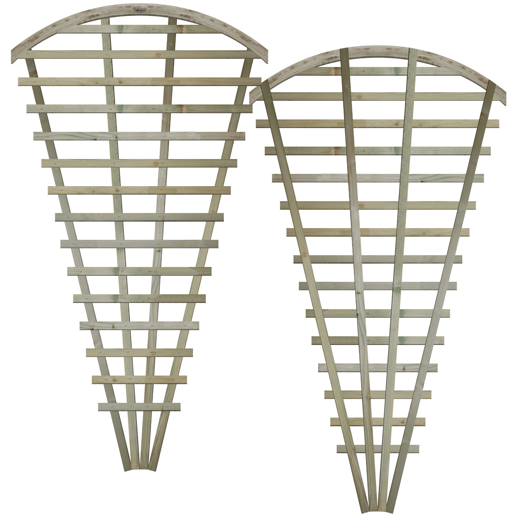 Premier Fan Trellis Flat or Arched 6ftx3ft Lattice Climbing Plant Wooden - Picture 12 of 30