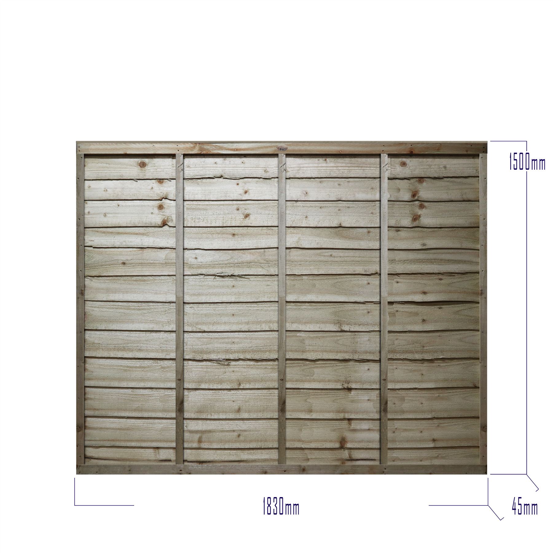 Larch Lap Panel 6ft Wide- 4ft 5ft or 6ft High Treated Garden Fence Waney Overlap