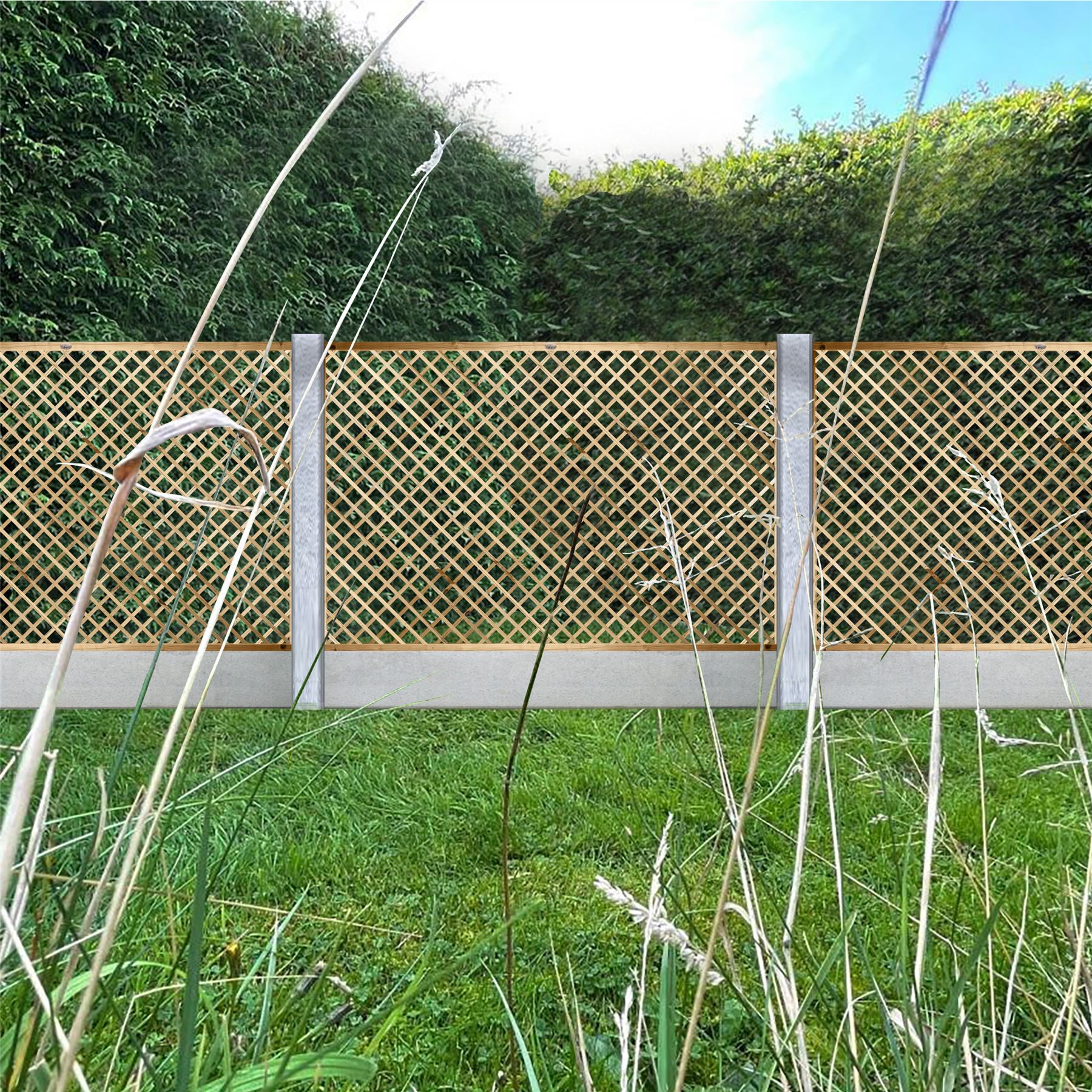 Alderley Diamond Trellis Elite Framed Treated Garden Fence Standard or Privacy - Picture 51 of 60
