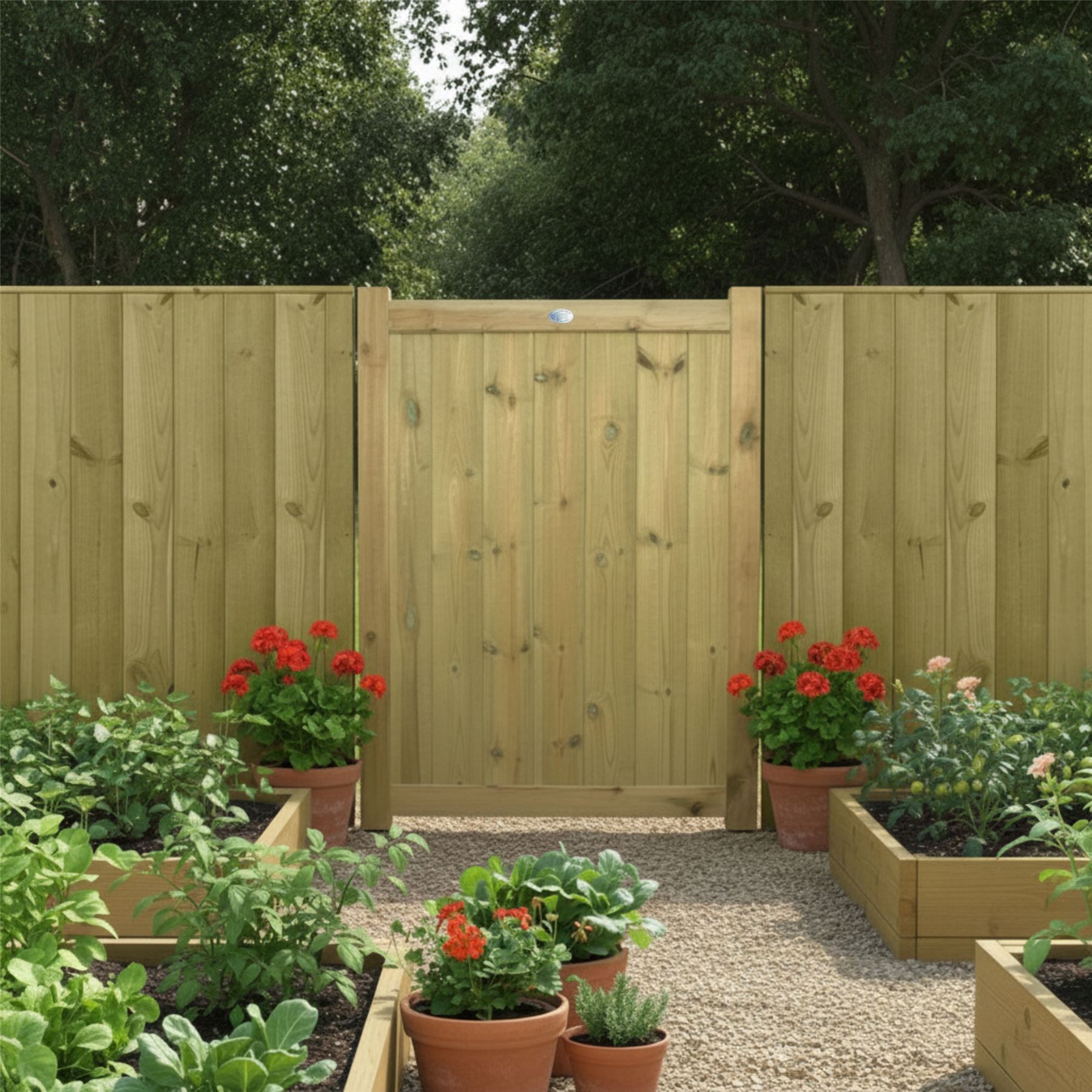 Ultimate T&G Gate Vertical Smooth-Planed Fully Framed Treated Door