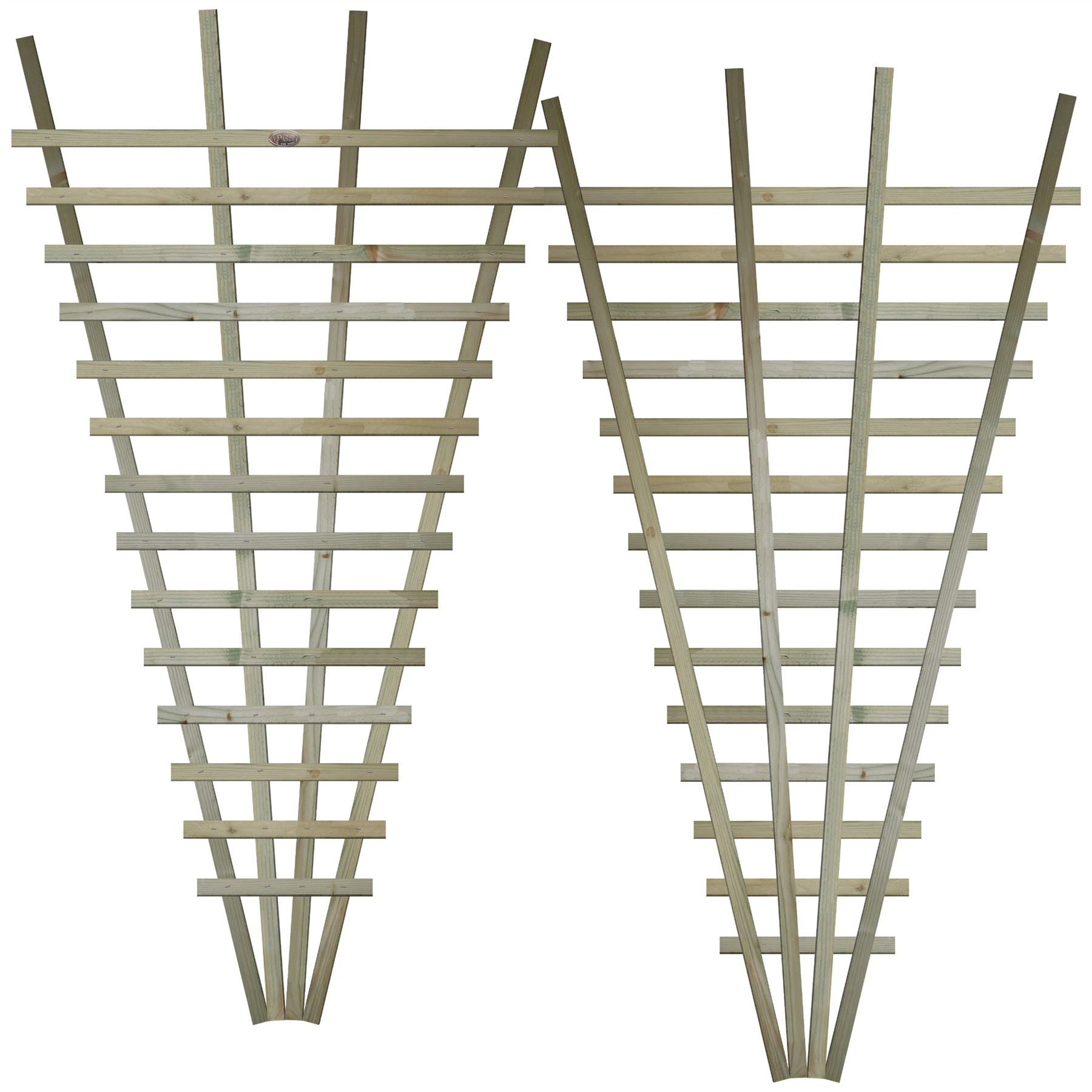 Premier Fan Trellis Flat or Arched 6ftx3ft Lattice Climbing Plant Wooden - Picture 20 of 30