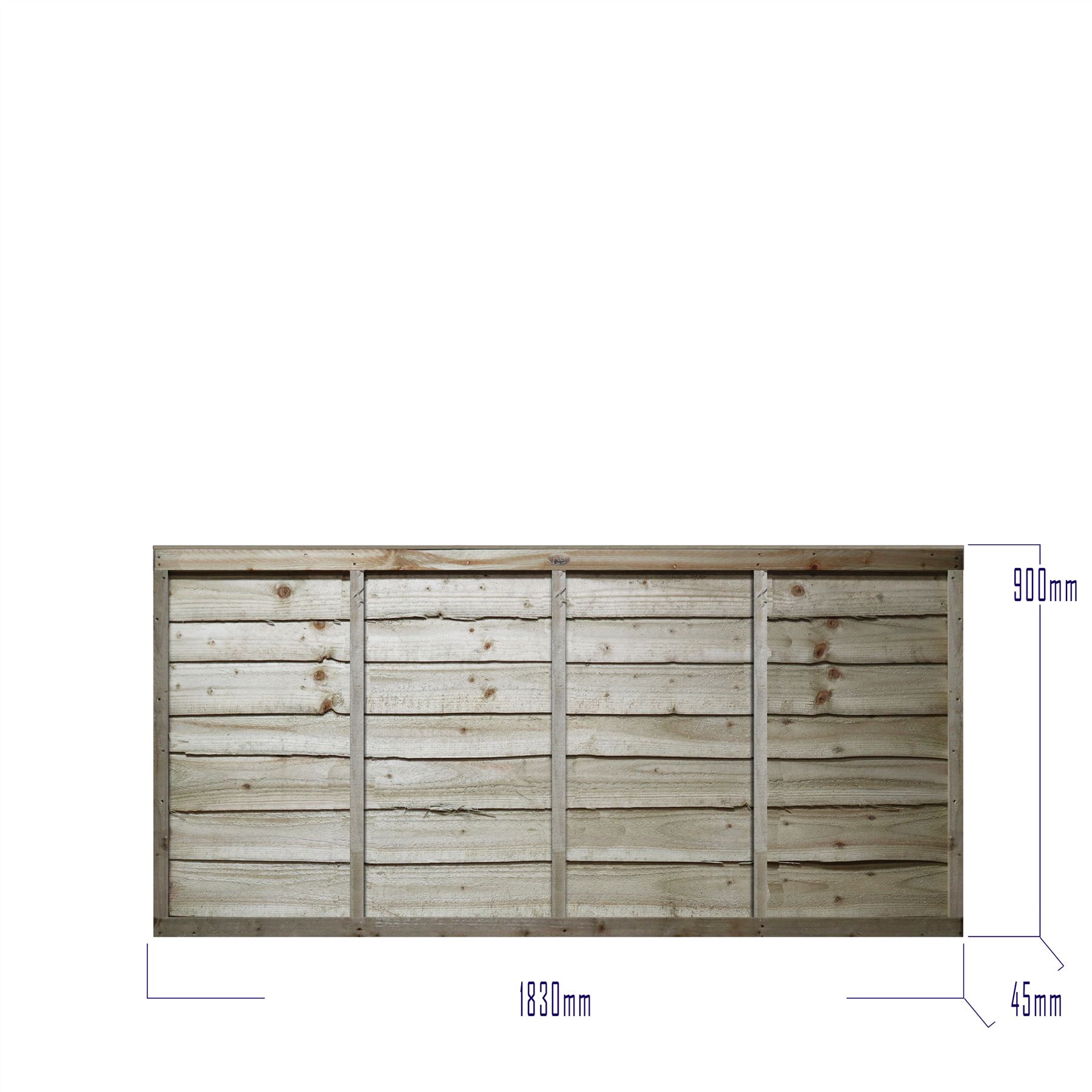 Larch Lap Panel 6ft Wide 1ft 2ft 3ft 4ft High Treated Garden Fence Waney Overlap