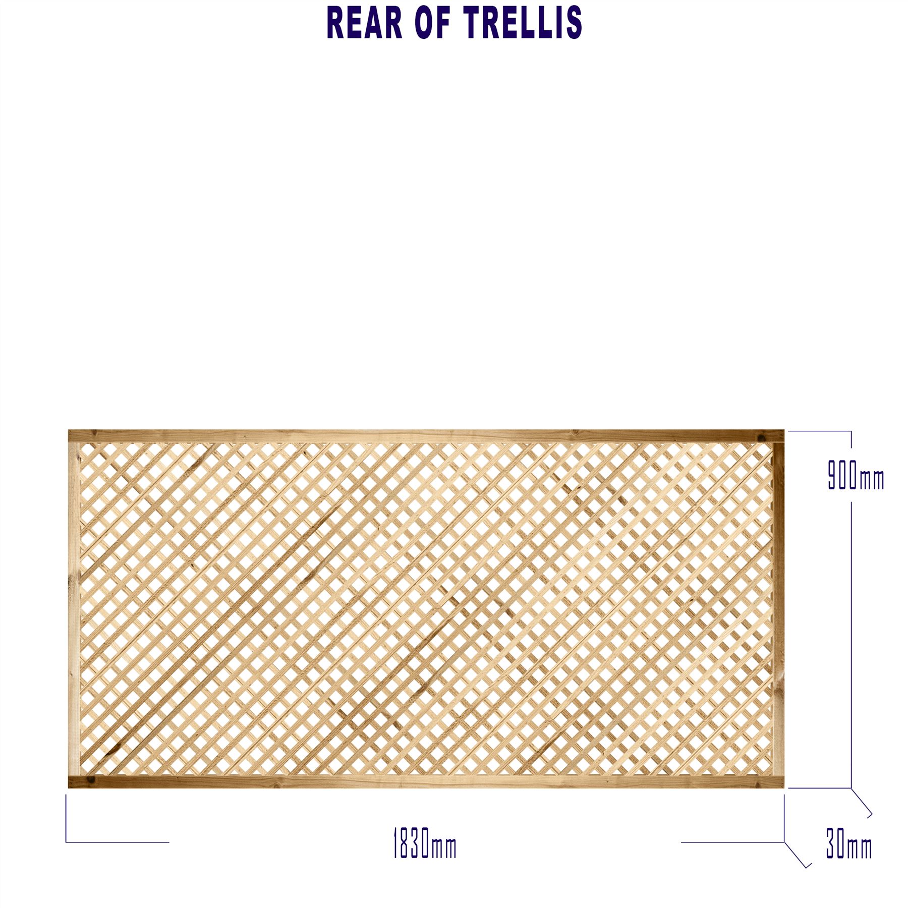 Alderley Diamond Trellis Elite Framed Treated Garden Fence Standard or Privacy - Picture 42 of 60