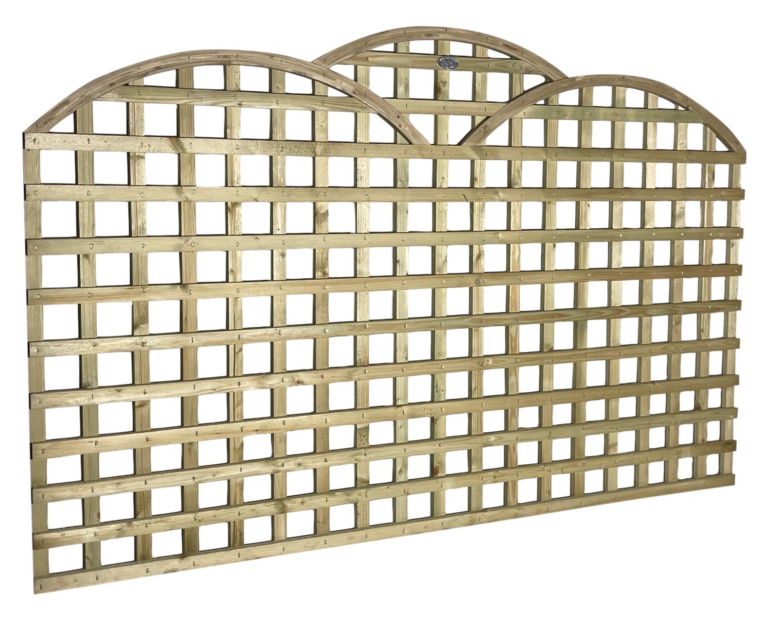 Trellises Premier Privacy Triple Dome Topped Trellis Lattice Art Deco