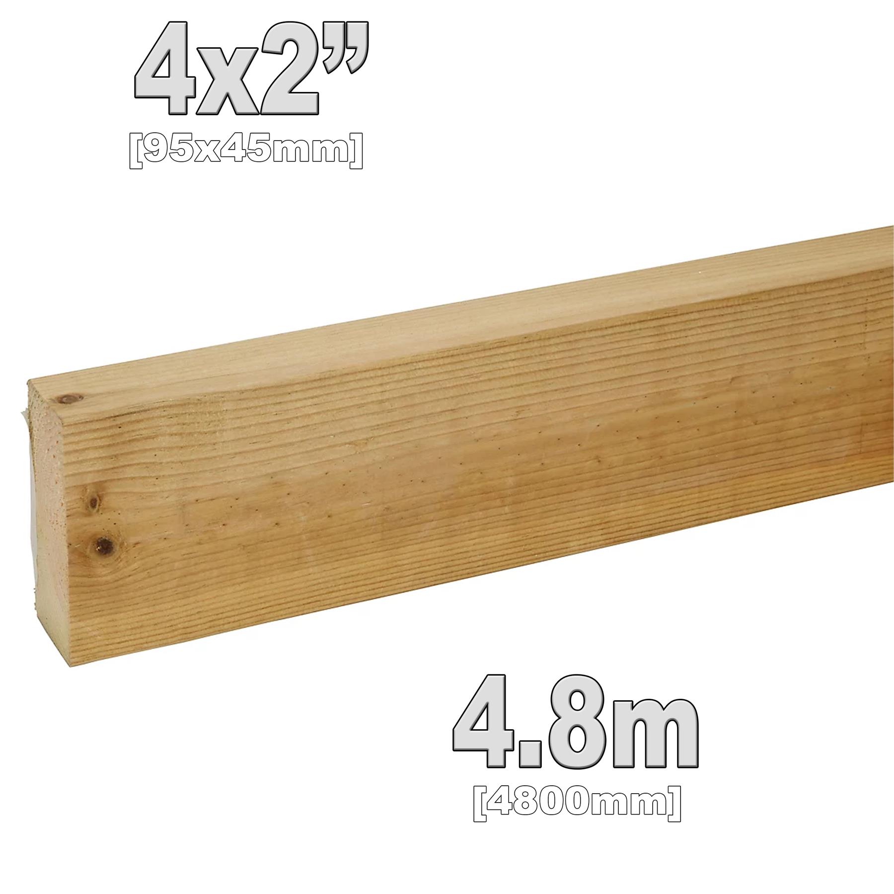 4x2" CLS Treated Smooth Timber Exterior Use Framing/Pergola/Gazebo/Fencing