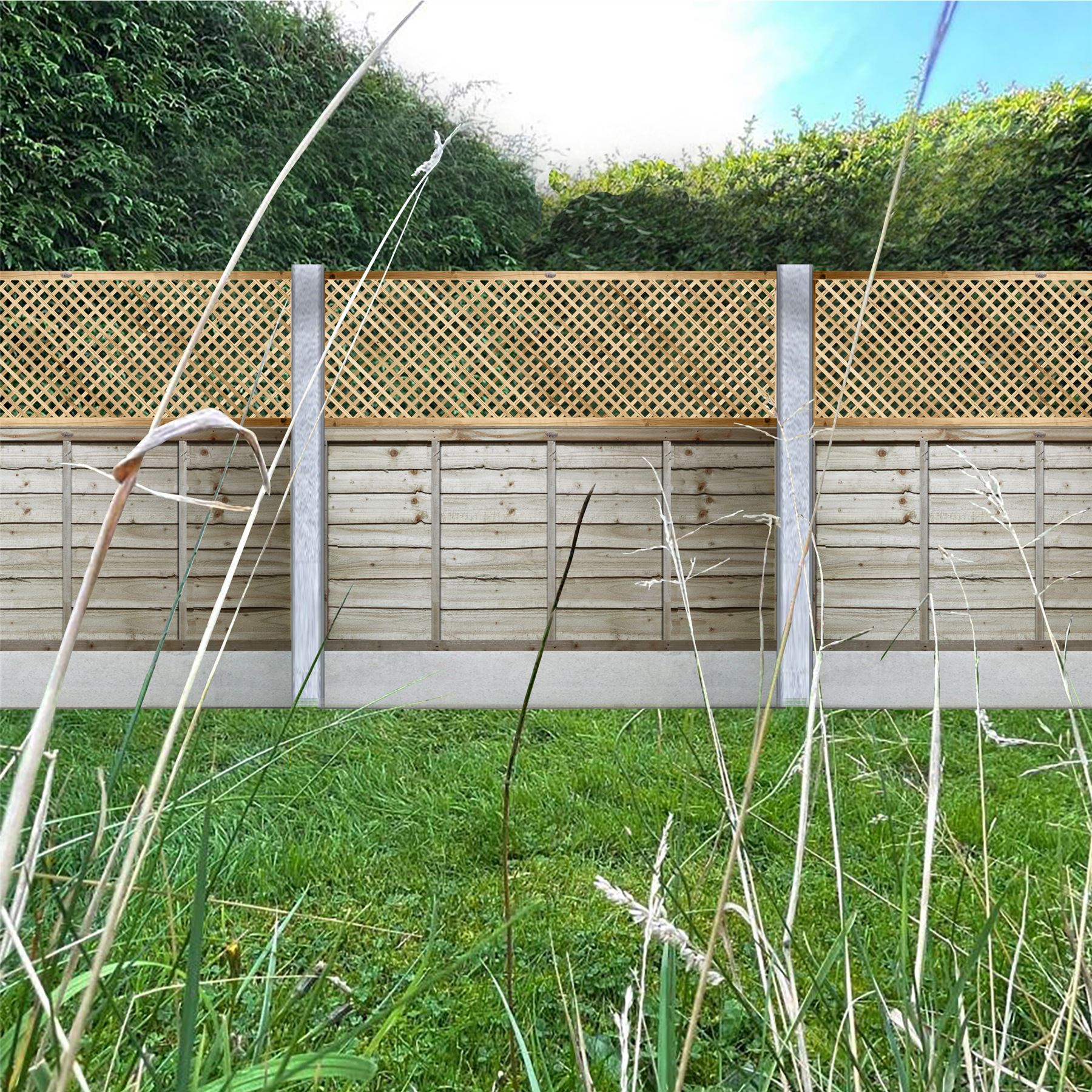 Alderley Diamond Trellis Elite Framed Treated Garden Fence Standard or Privacy - Picture 28 of 60